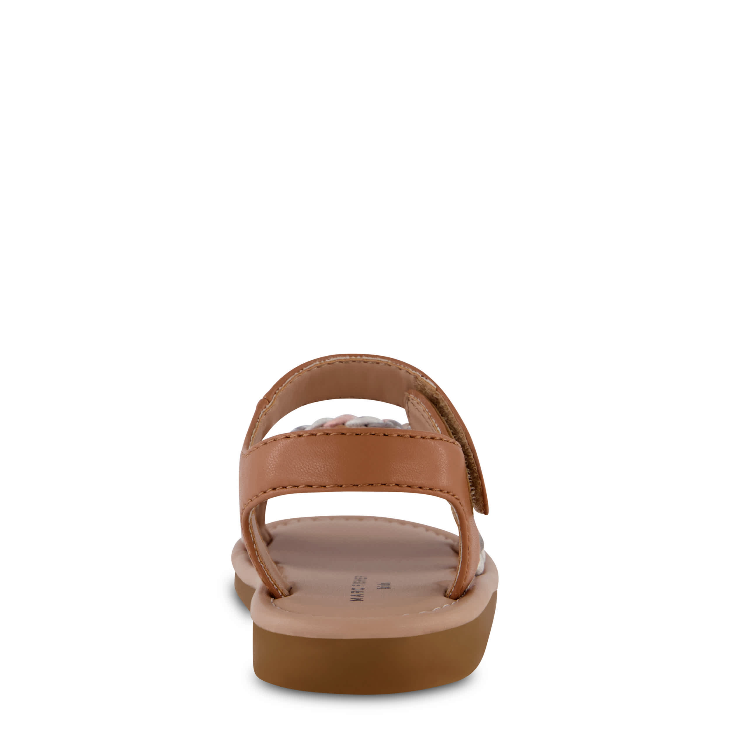 MARC FISHER-GIRLS TODDLER APPLE BRAID STRAP SANDAL-COGNAC & 