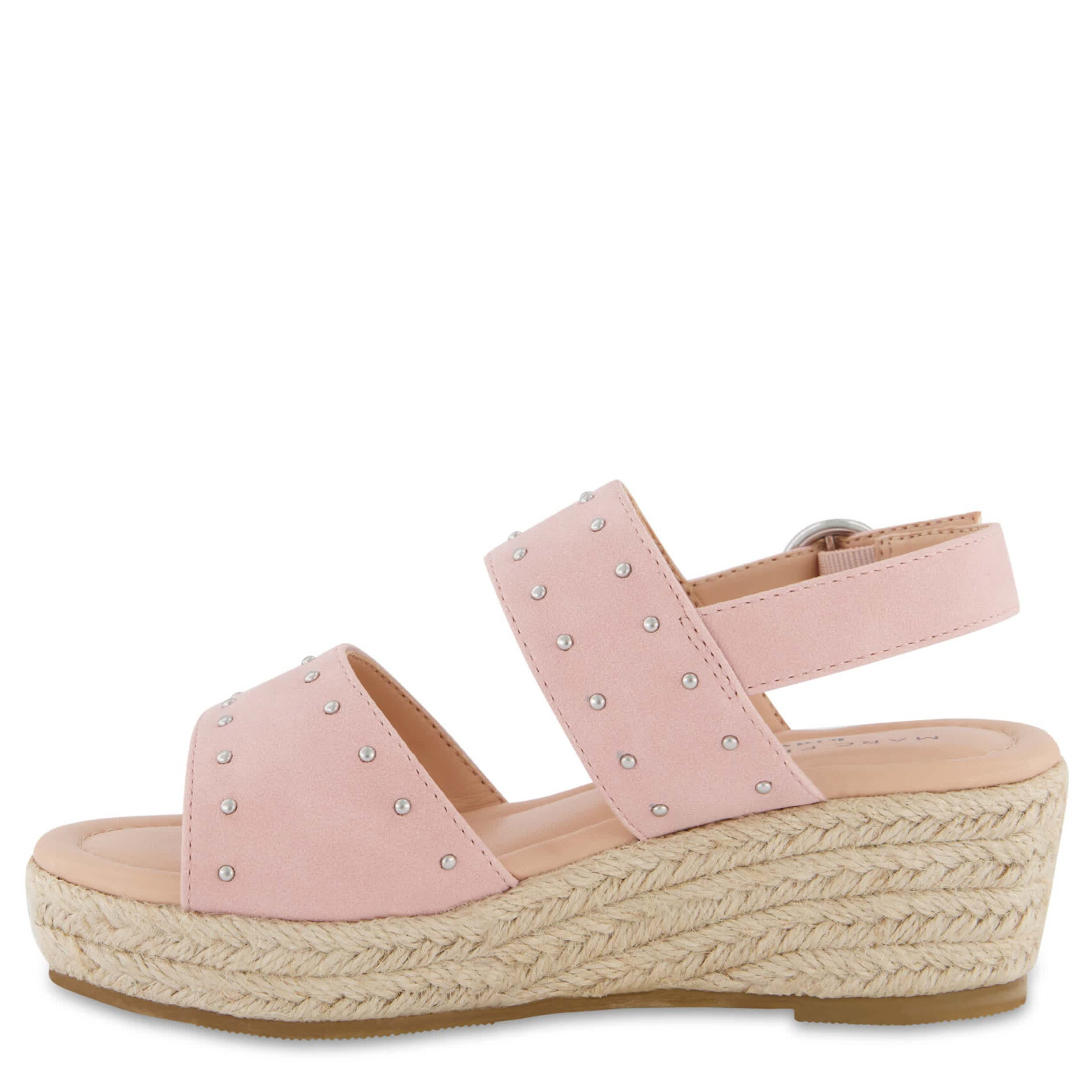 MARC FISHER-GIRLS LITTLE-BIG KID MARREN STRAP WEDGE SANDAL-BLUSH & 