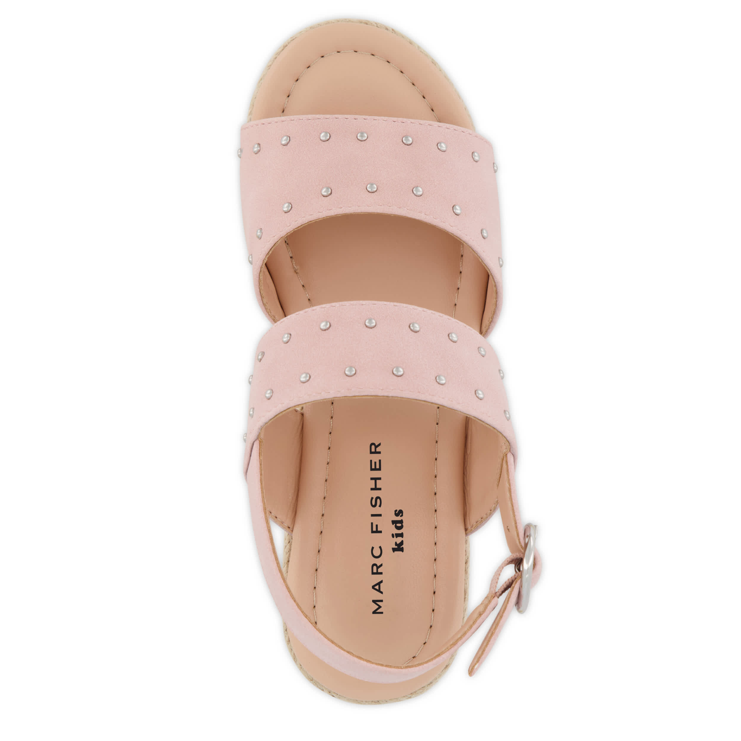 MARC FISHER-GIRLS LITTLE-BIG KID MARREN STRAP WEDGE SANDAL-BLUSH & 