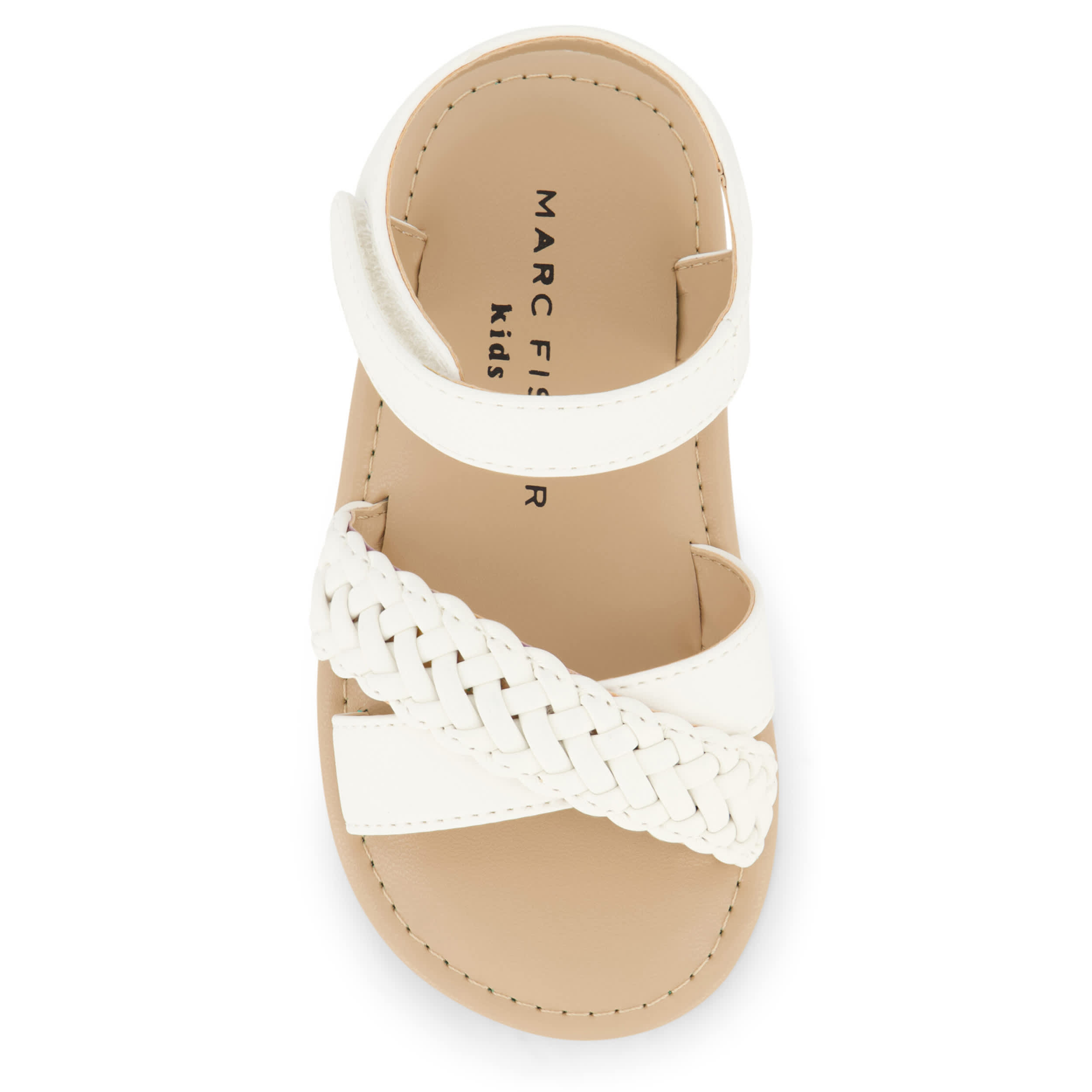 MARC FISHER-GIRLS TODDLER APPLE BRAID SANDAL-WHITE & 