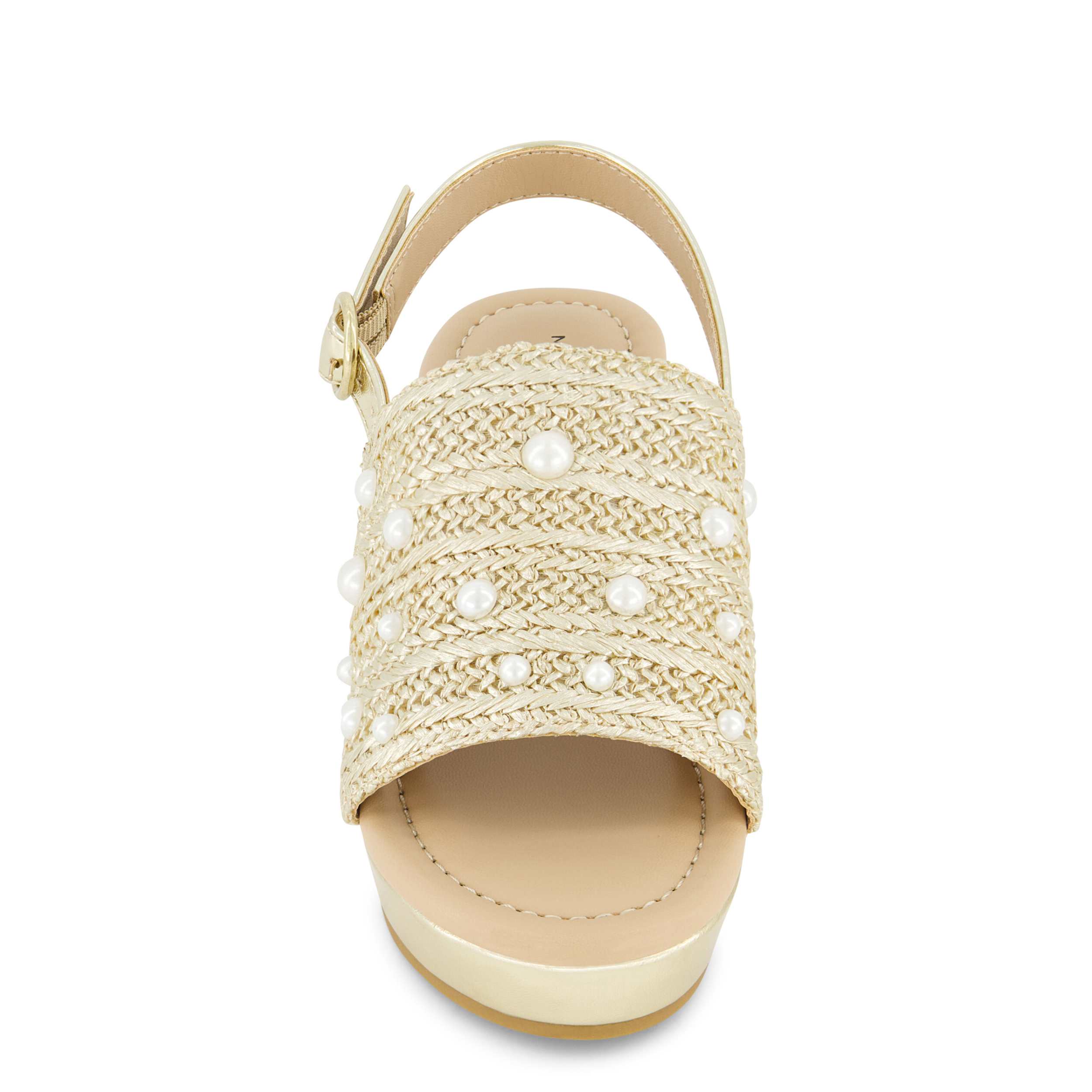 MARC FISHER-GIRLS LITTLE-BIG KID MARREN WEAVE WEDGE SANDAL-CHAMPAGNE & 