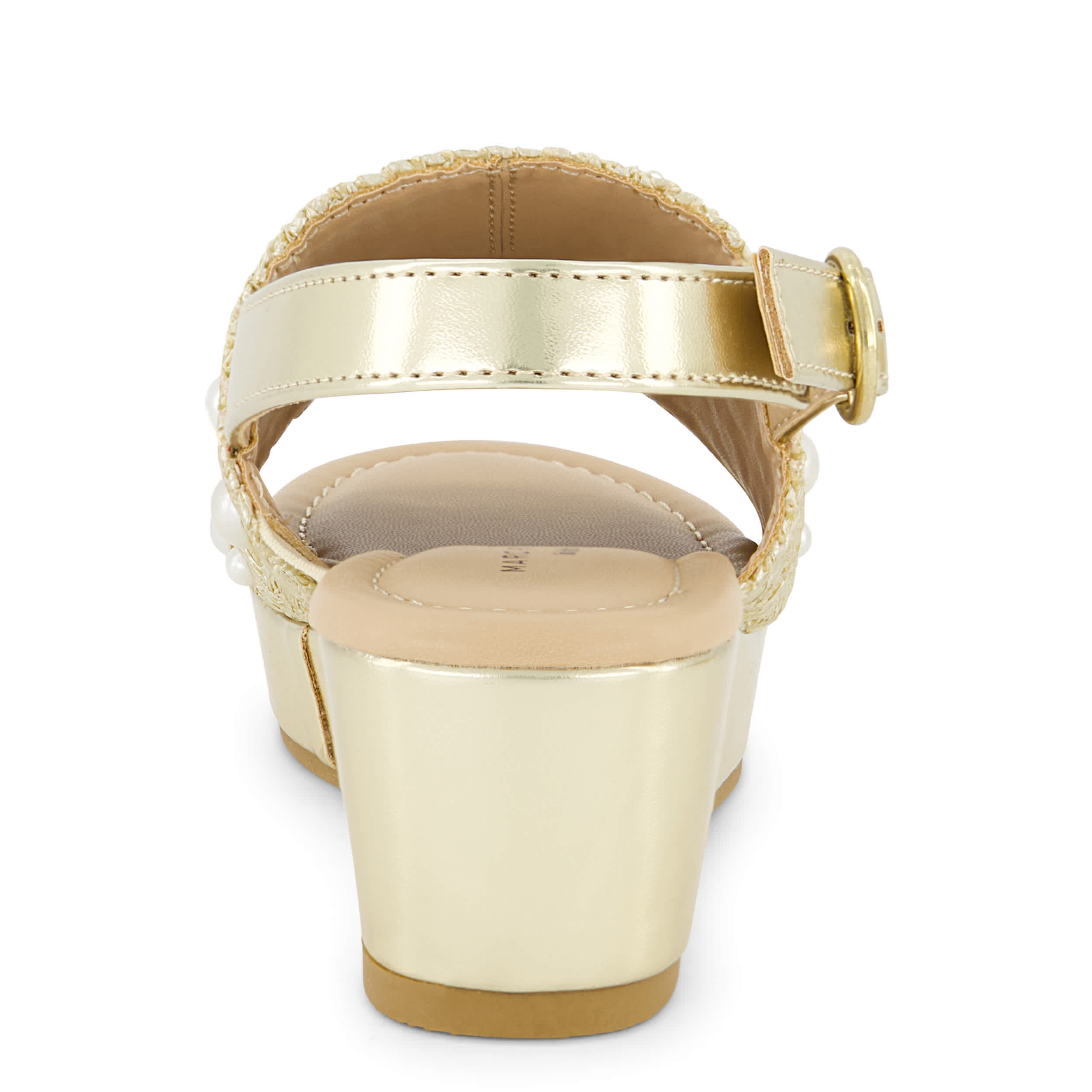 MARC FISHER-GIRLS LITTLE-BIG KID MARREN WEAVE WEDGE SANDAL-CHAMPAGNE & 