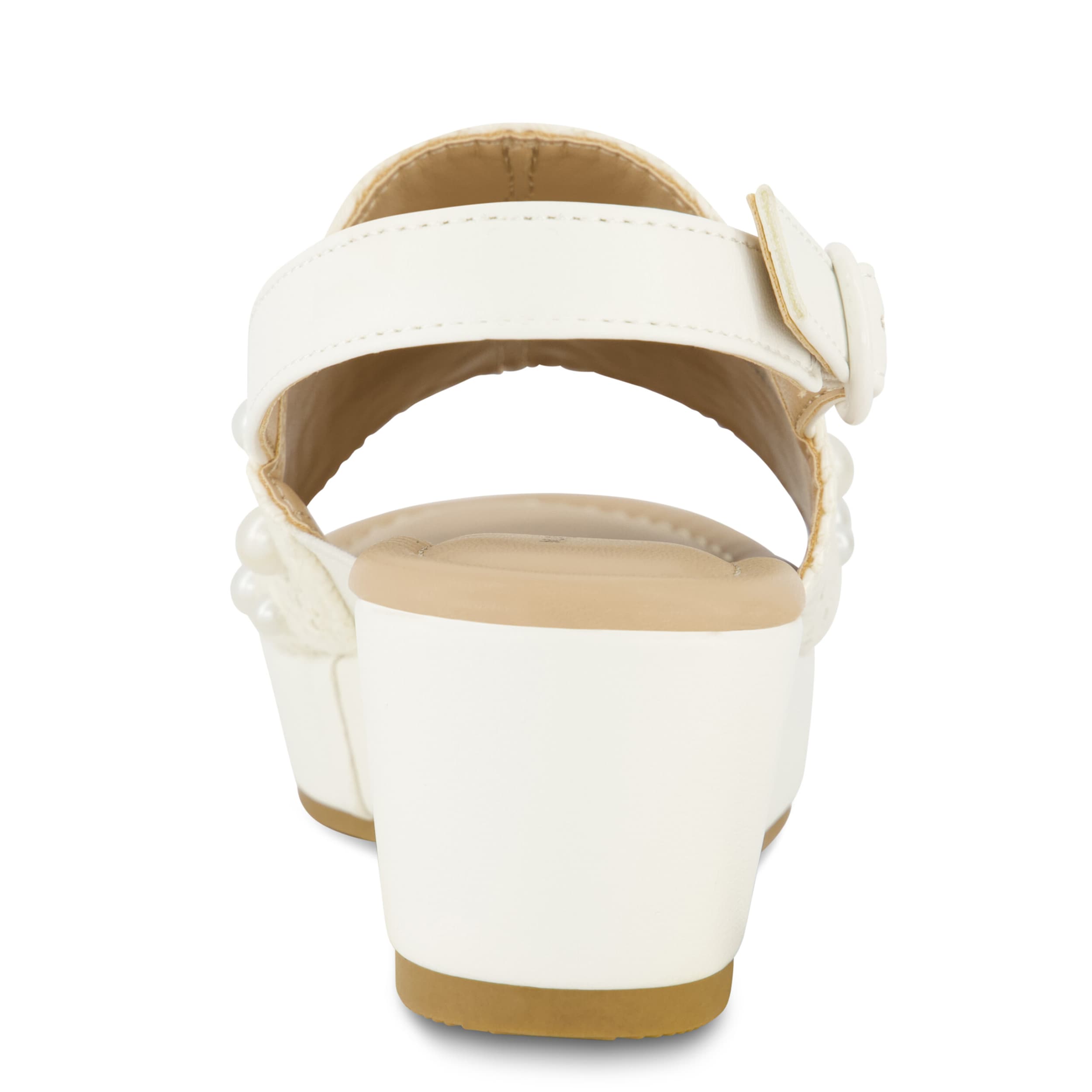 MARC FISHER-GIRLS LITTLE-BIG KID MARREN WEAVE WEDGE SANDAL-WHITE & 