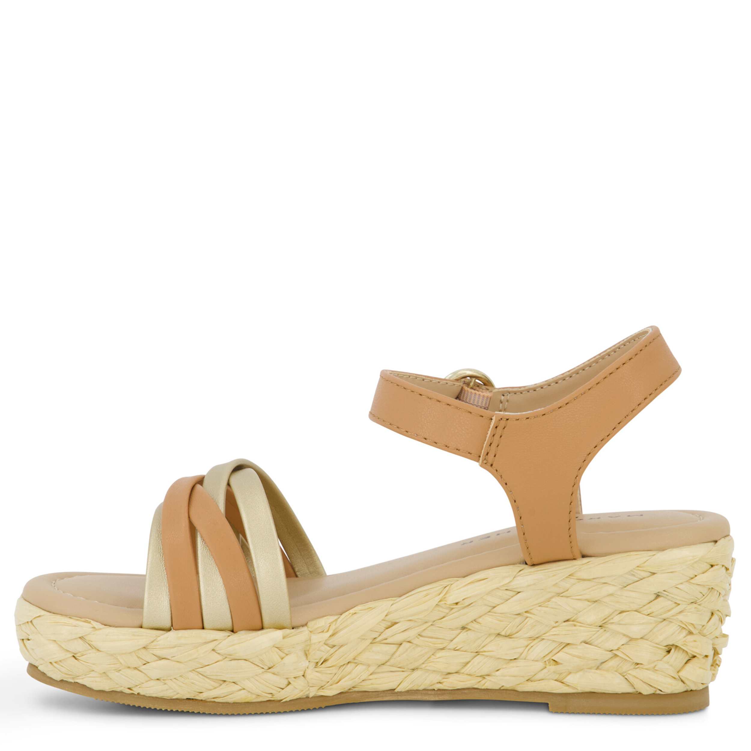 MARC FISHER-GIRLS LITTLE-BIG KID MARREN WEDGE SANDAL-COGNAC & 