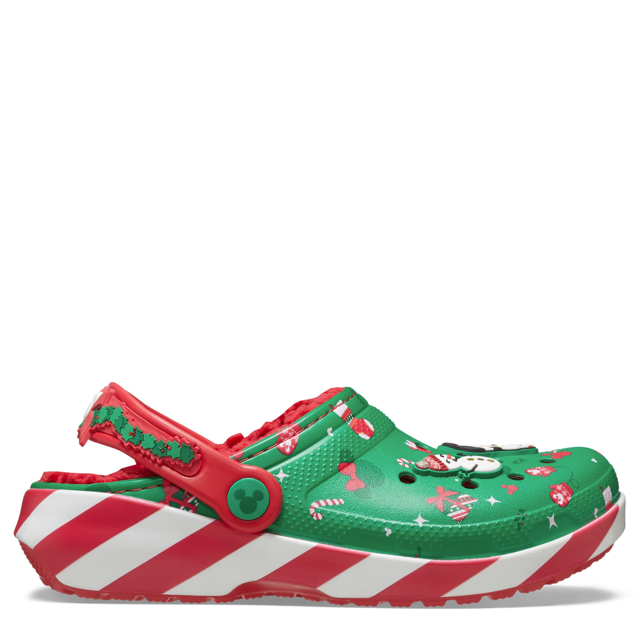 CROCS BOYS TODDLER CLASSIC MICKEY XMAS LINED CLOG - GREEN