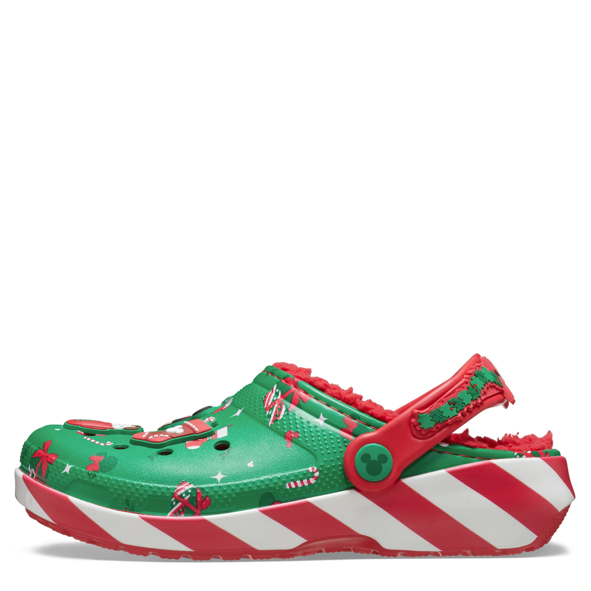 CROCS BOYS TODDLER CLASSIC MICKEY XMAS LINED CLOG - GREEN