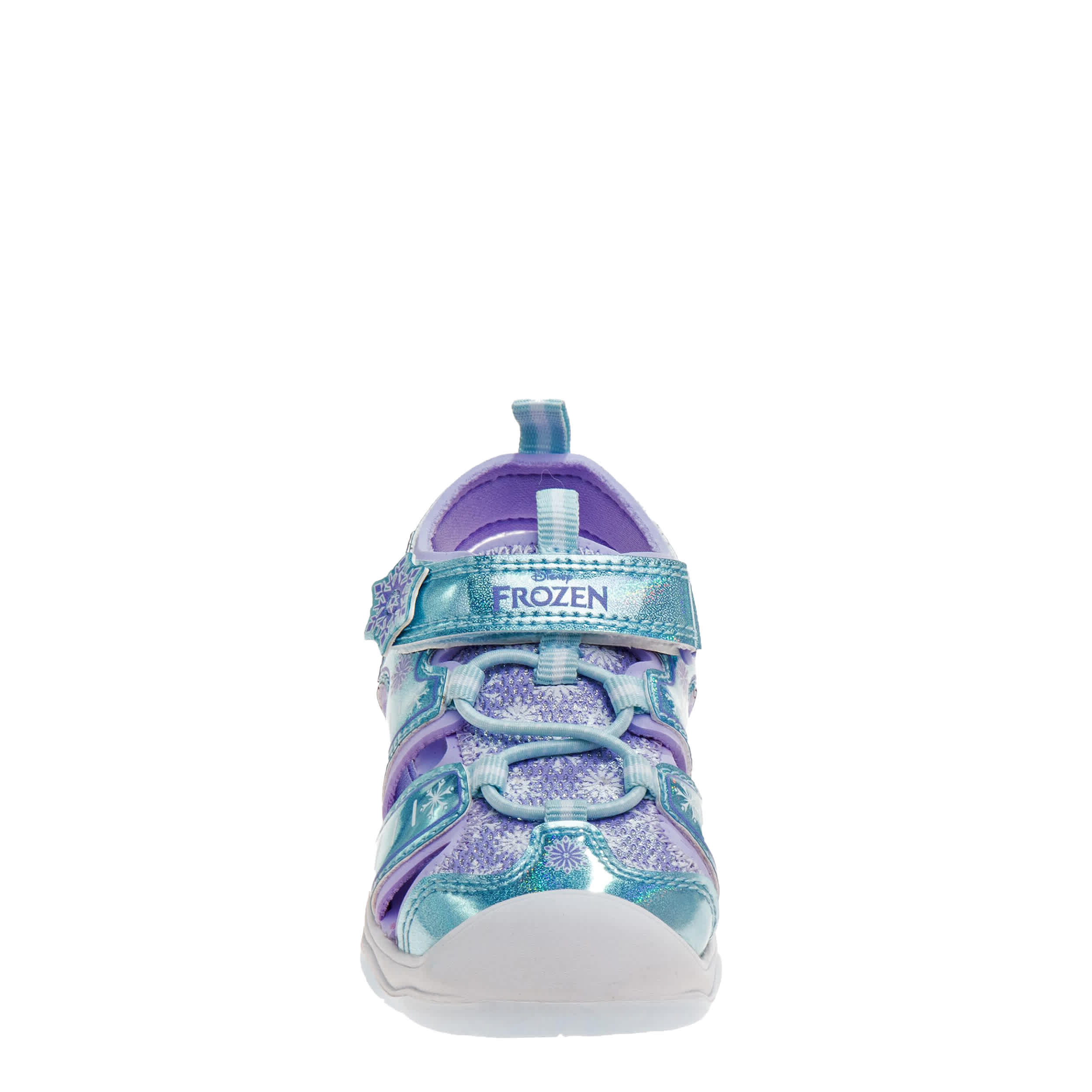 DISNEY-GIRLS TODDLER-LITTLE KID FROZEN CLOSED TOE SANDAL-LIGHT BLUE & LILAC