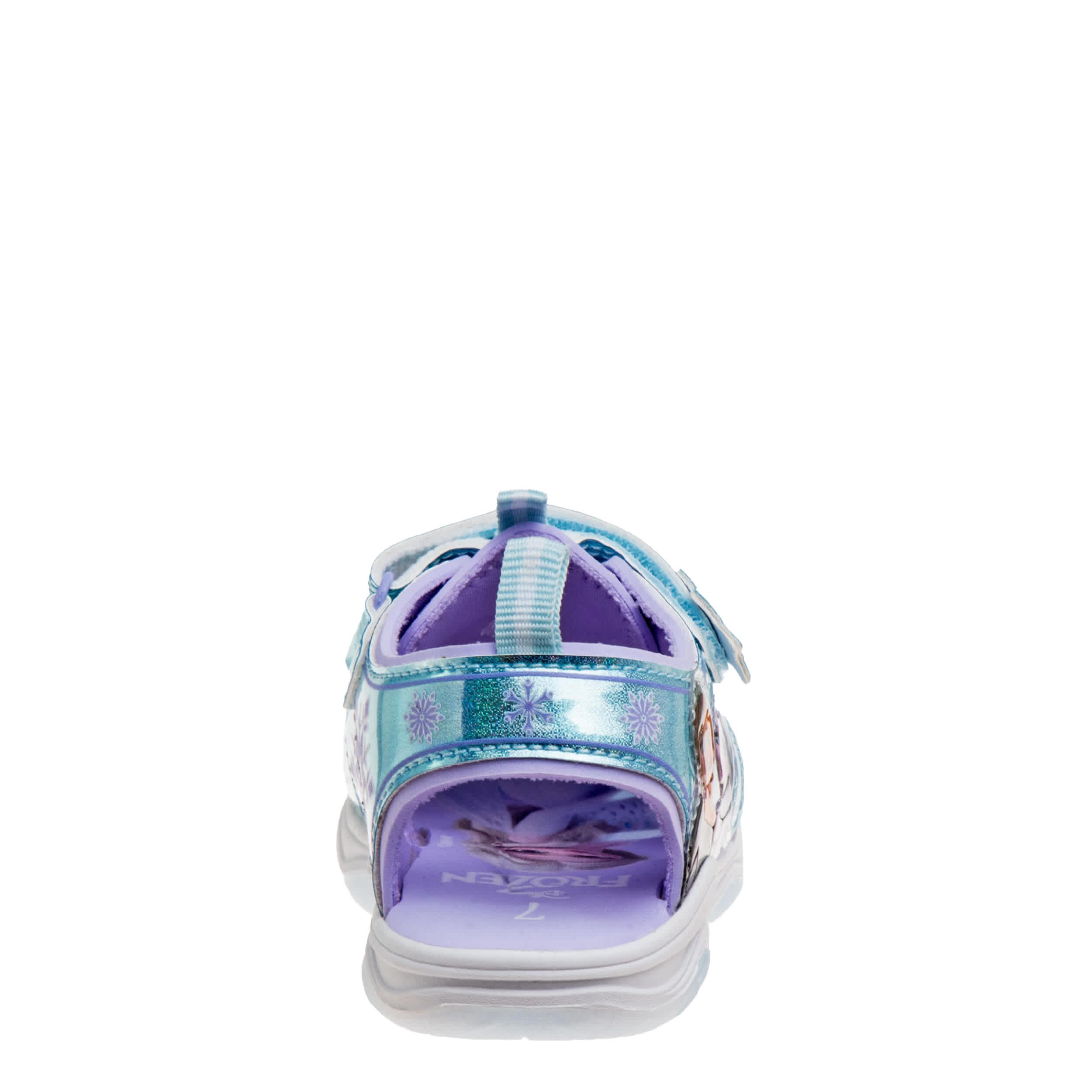 DISNEY-GIRLS TODDLER-LITTLE KID FROZEN CLOSED TOE SANDAL-LIGHT BLUE & LILAC