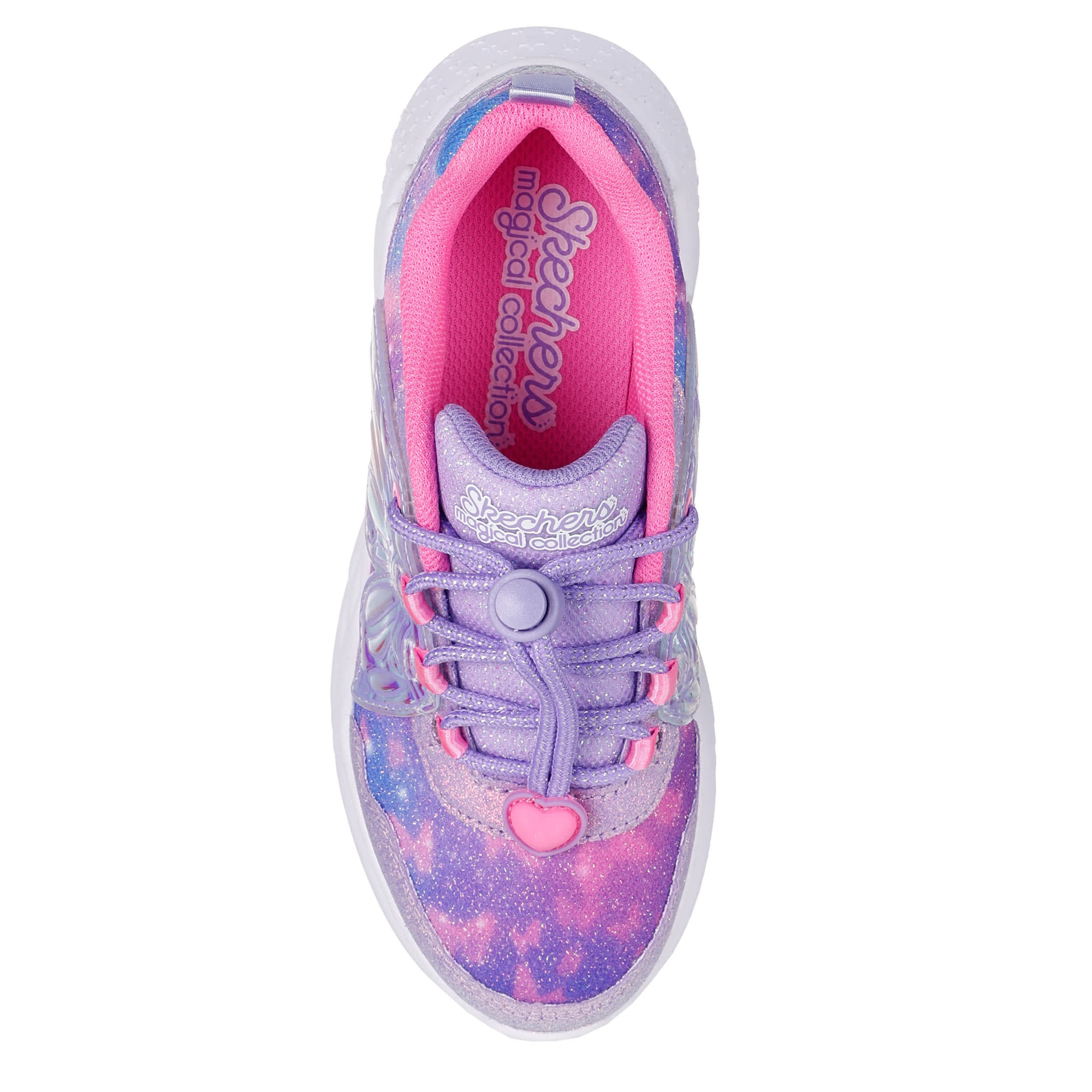 SKECHERS GIRLS LITTLE KID DREAM RACER LIGHT UP SNEAKER - PURPLE
