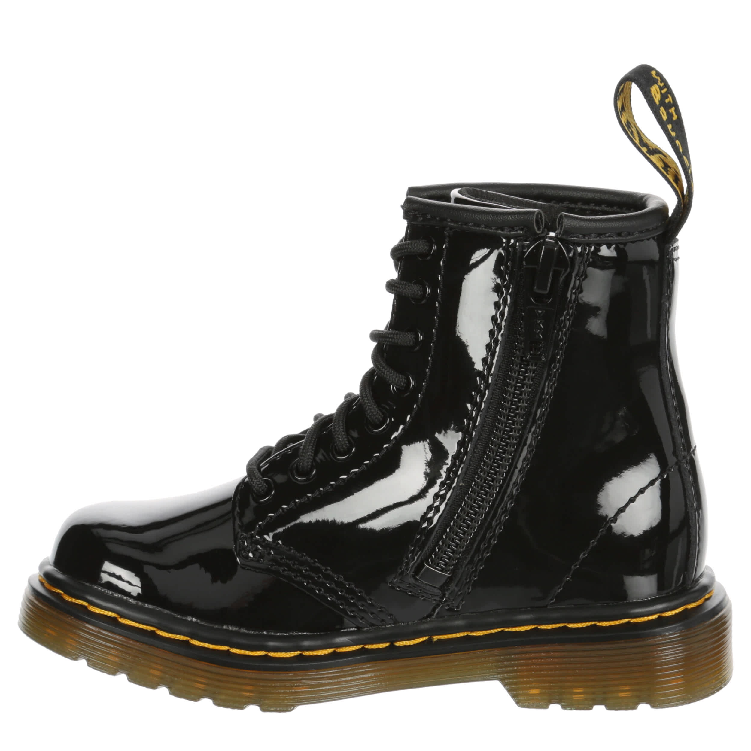 DR.MARTENS GIRLS TODDLER 1460 COMBAT BOOT - BLACK