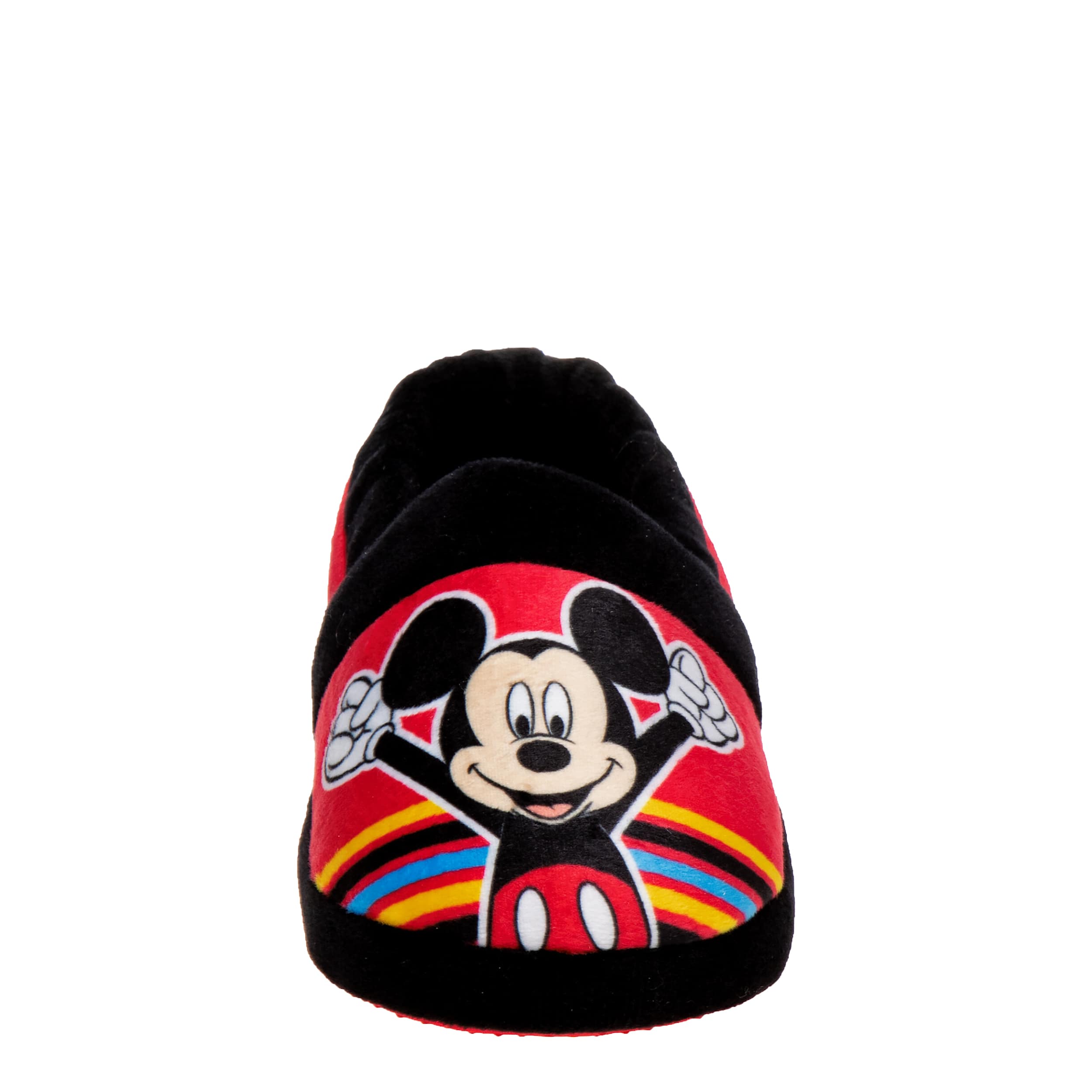 DISNEY-BOYS TODDLER MICKEY MOUSE SLIPPER-BLACK & RED