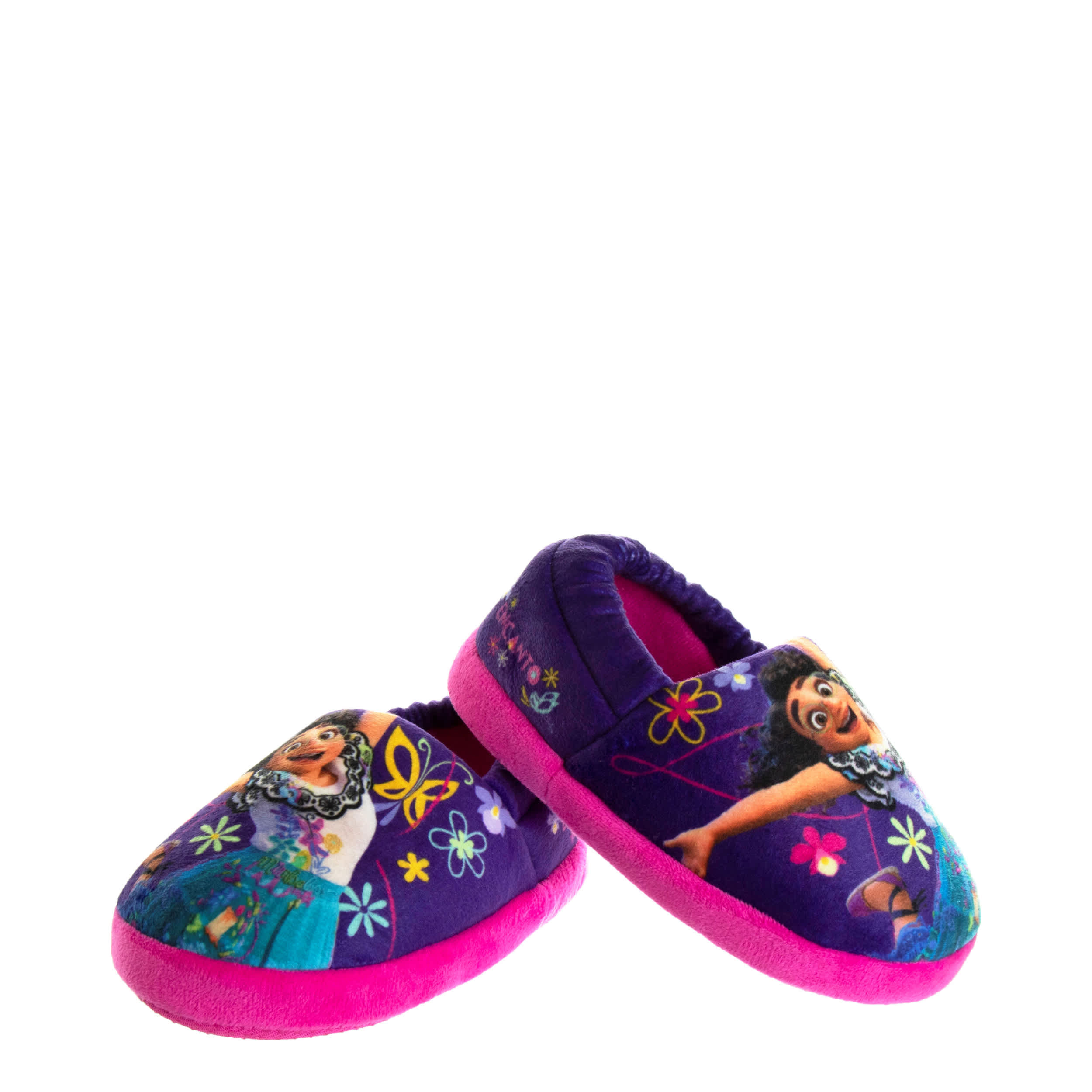 DISNEY-GIRLS TODDLER-LITTLE KID ENCANTO MIRABEL SLIPPER-DARK PURPLE & FUSCHIA