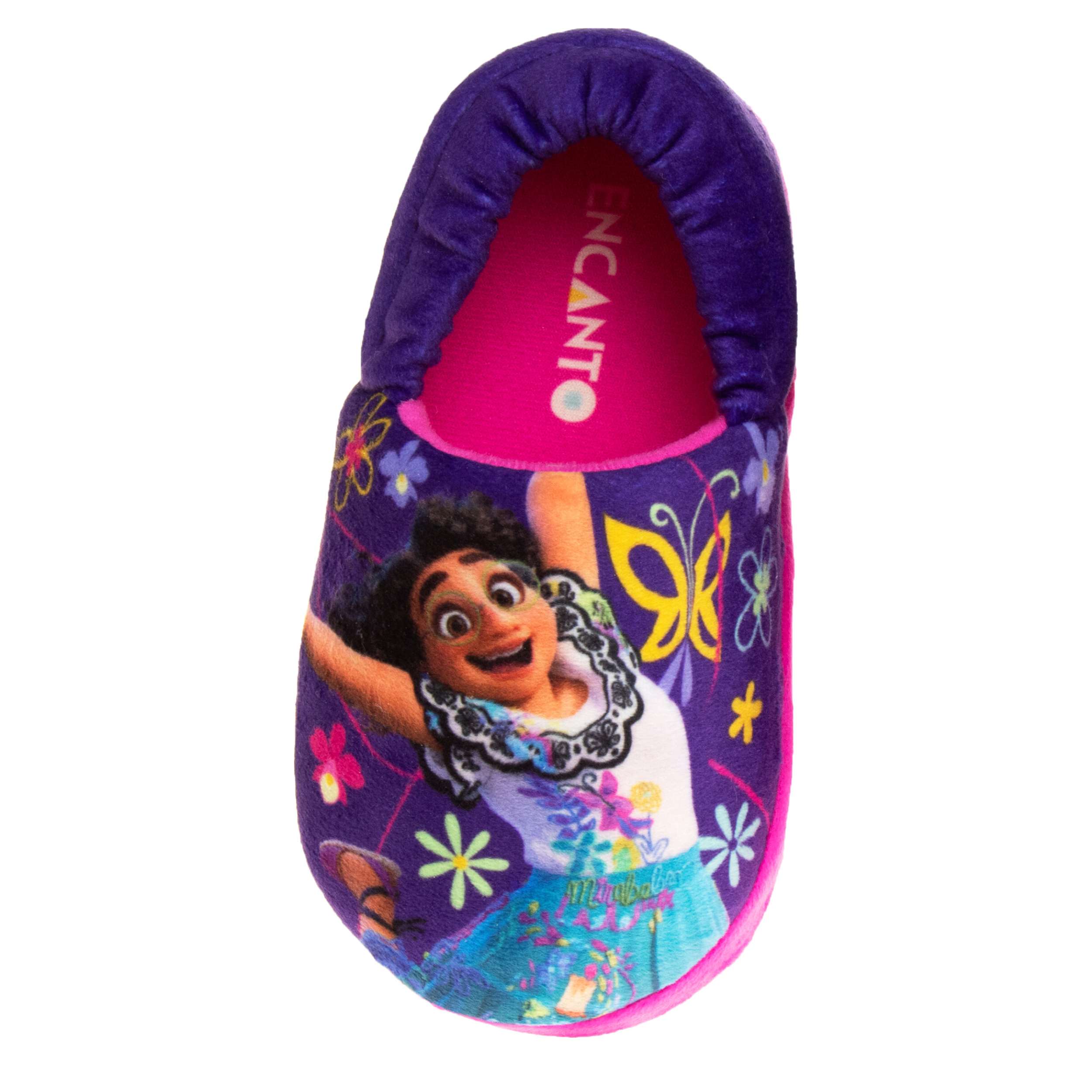 DISNEY-GIRLS TODDLER-LITTLE KID ENCANTO MIRABEL SLIPPER-DARK PURPLE & FUSCHIA