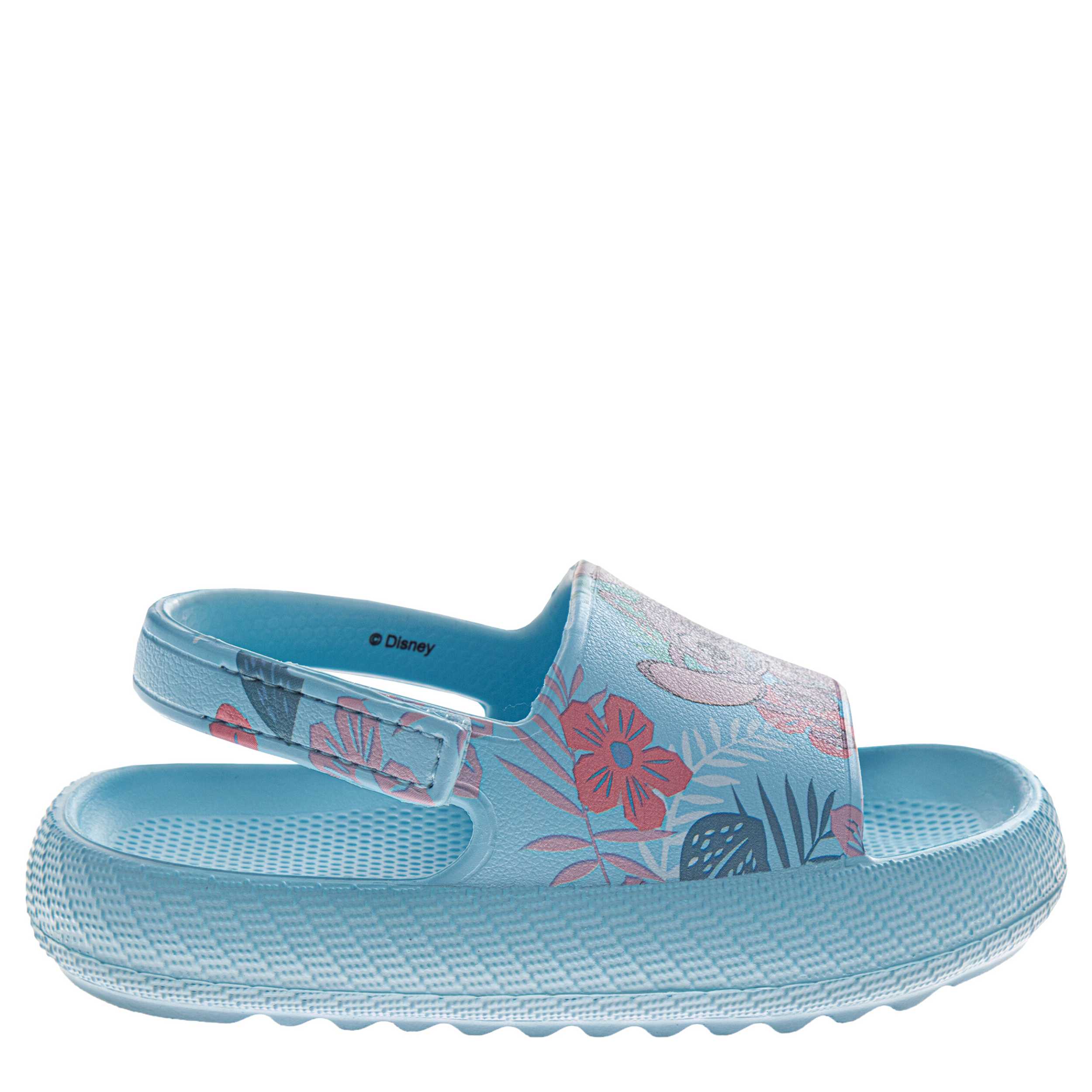 DISNEY-GIRLS TODDLER-LITTLE KID STITCH AND ANGEL SLIDE SANDAL-BLUE & 