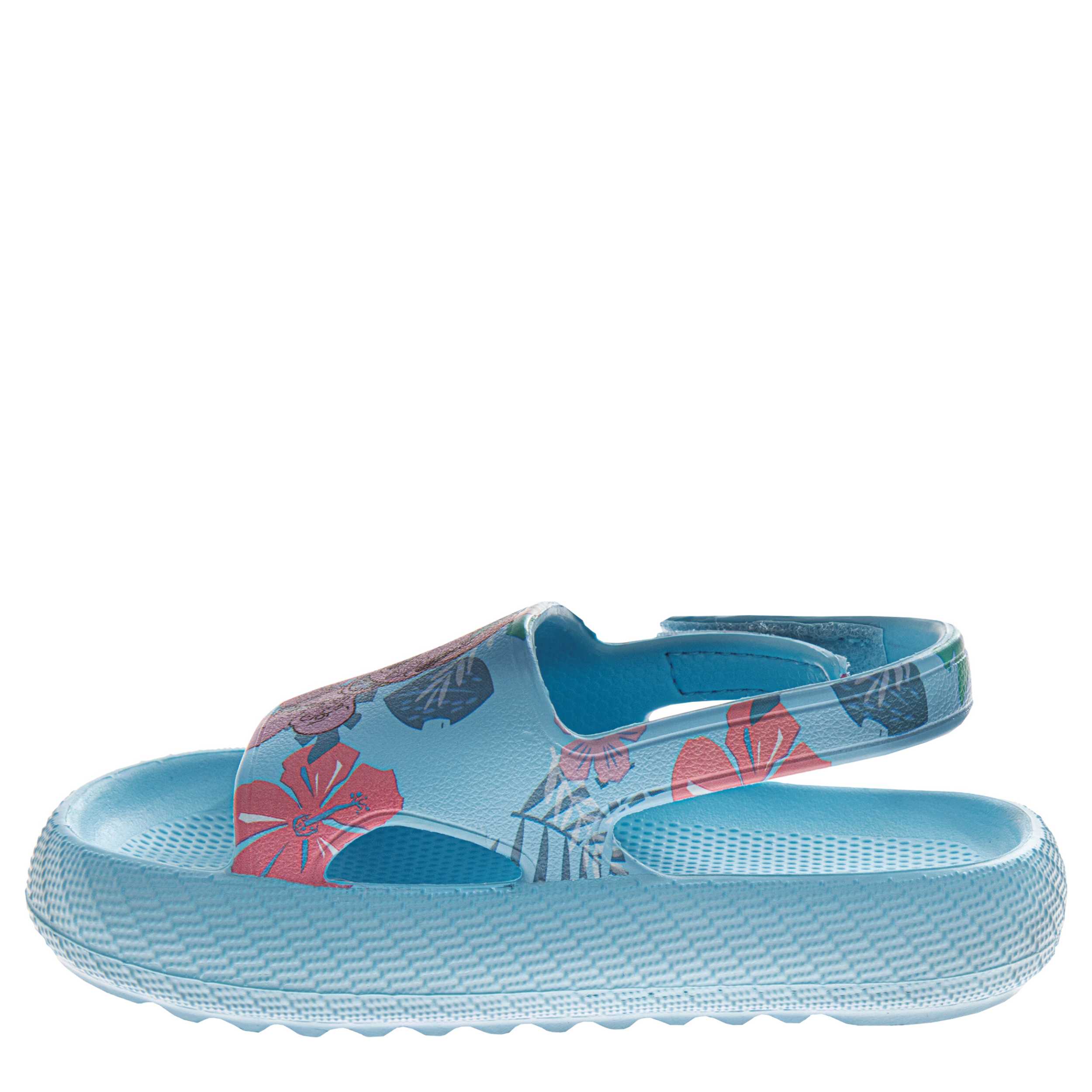 DISNEY-GIRLS TODDLER-LITTLE KID STITCH AND ANGEL SLIDE SANDAL-BLUE & 