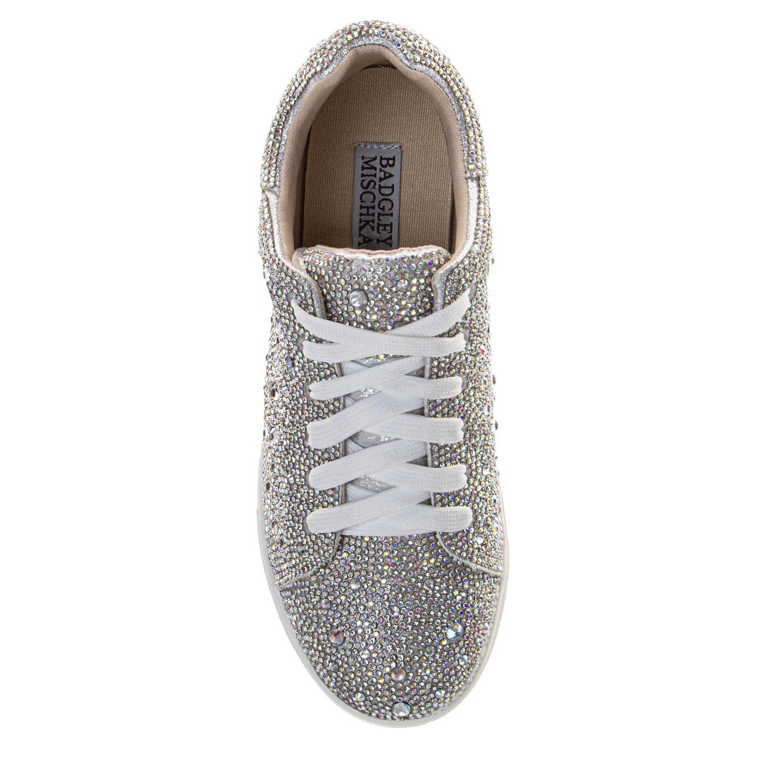 AMERICAN GLAMOUR BADGLEY MISCHKA-GIRLS LITTLE-BIG KID SNEAKER-SILVER & 