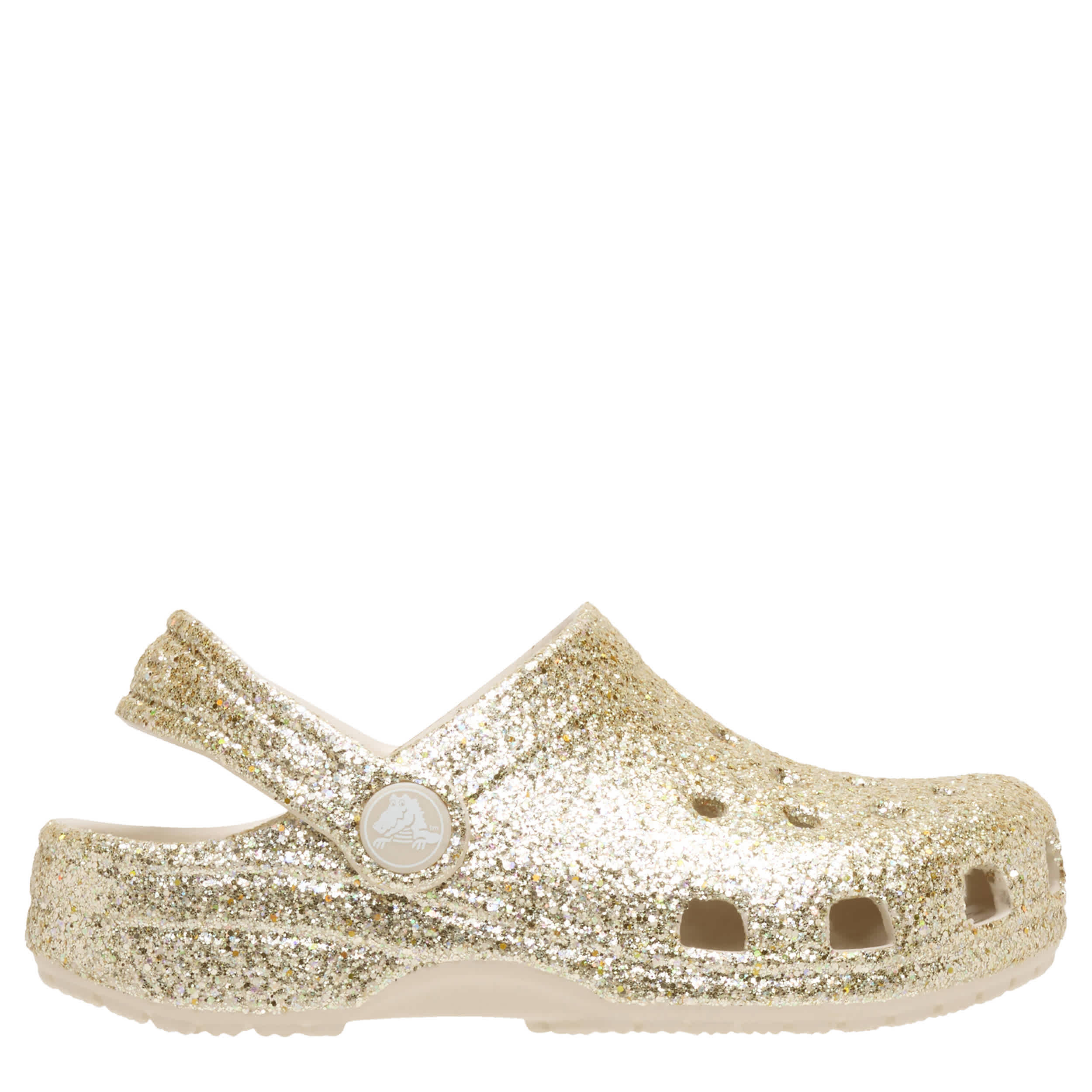 CROCS GIRLS TODDLER CLASSIC GLITTER CLOG - GOLD