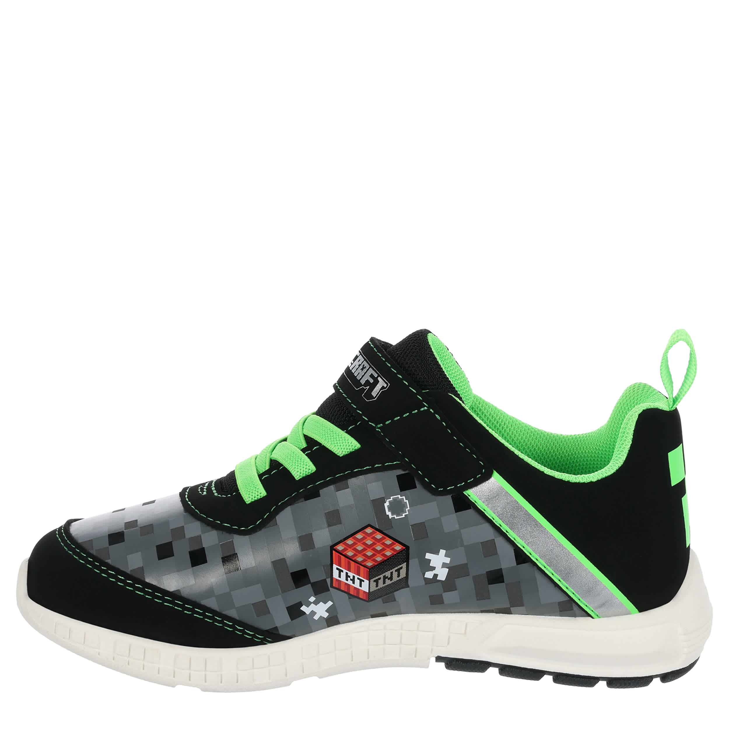 MINECRAFT BOYS LITTLE KID MINECRAFT LIGHT UP SNEAKER - DARK GREY