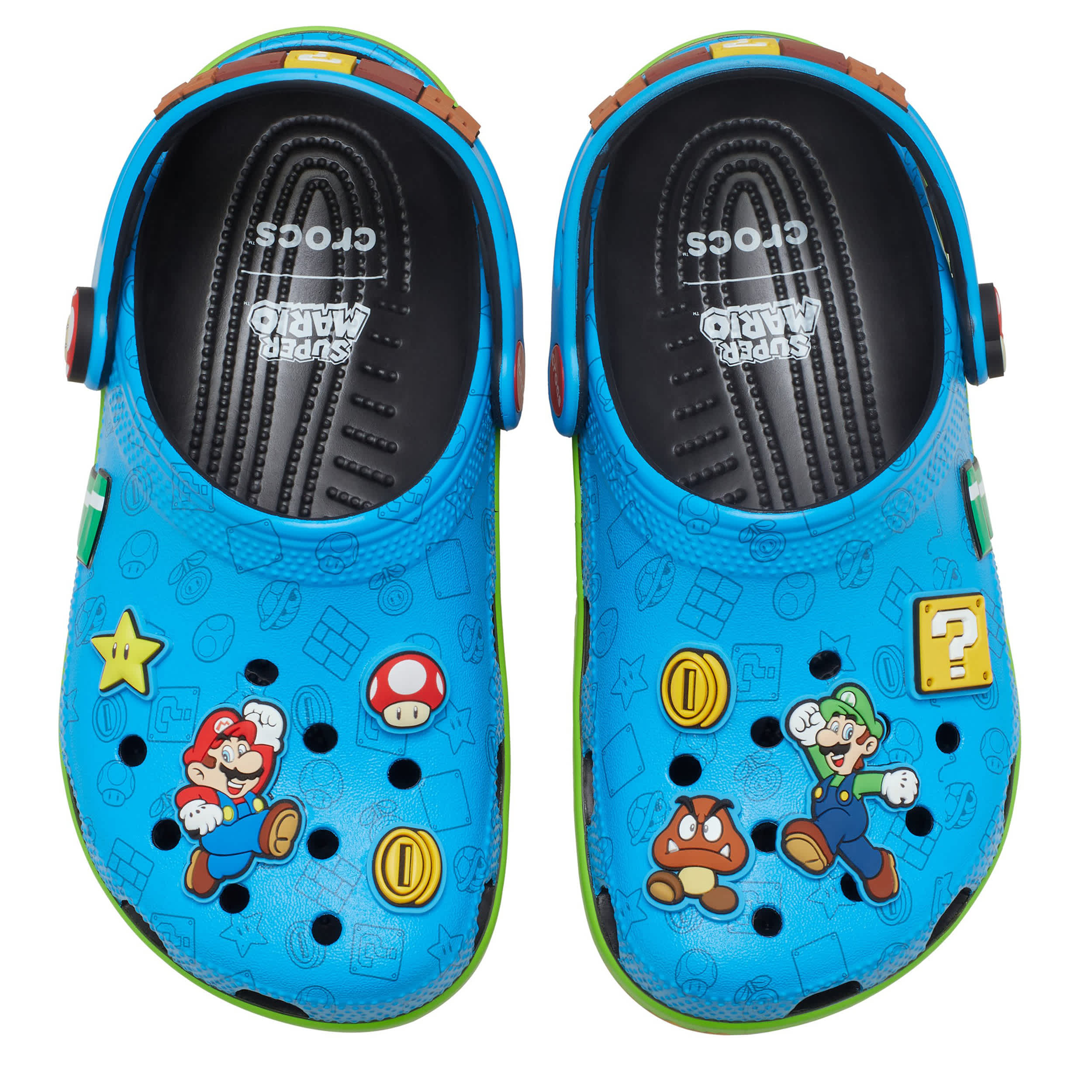 CROCS-BOYS LITTLE-BIG KID  SUPER MARIO CLASSIC CLOG-BLUE & MULTICOLOR