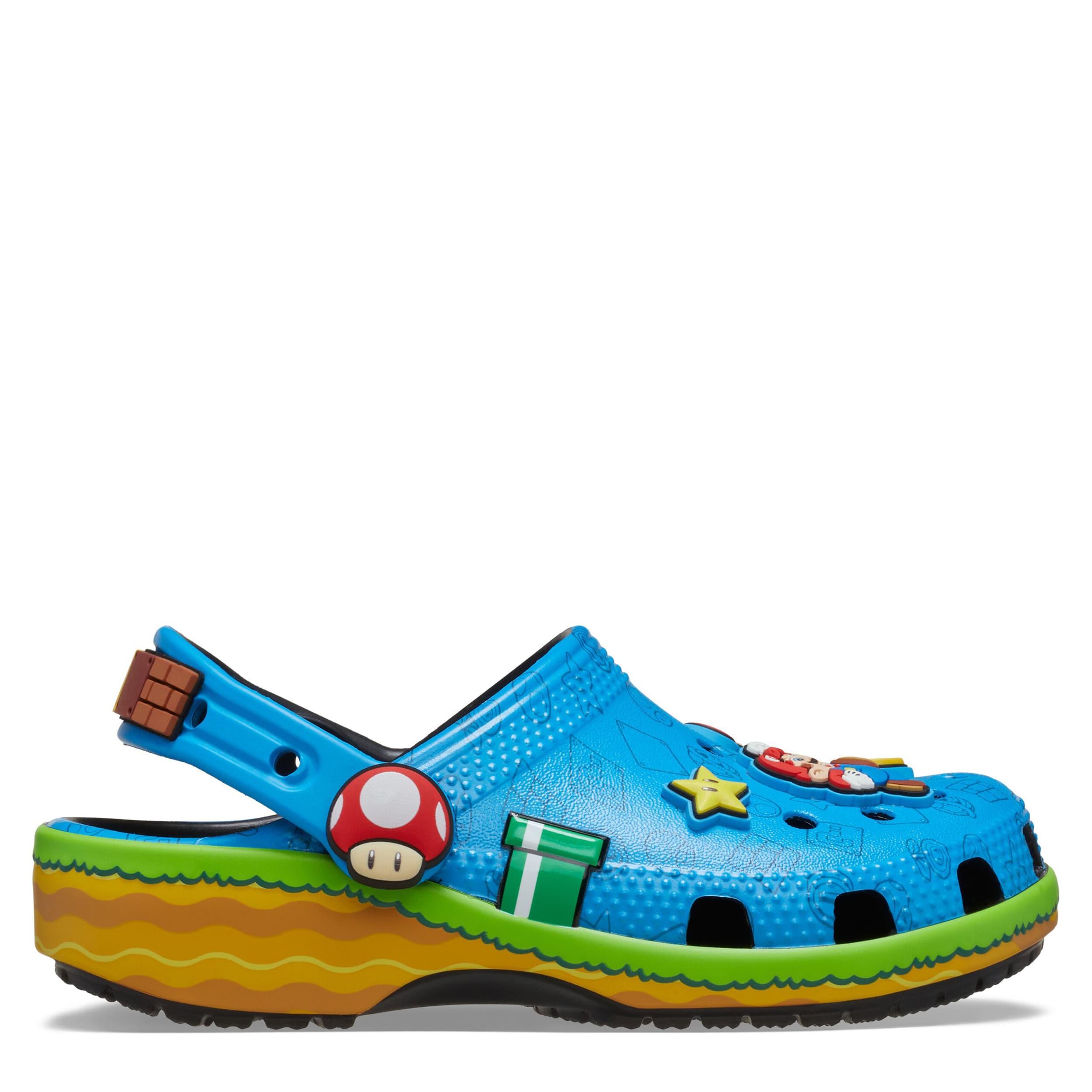 CROCS-BOYS LITTLE-BIG KID  SUPER MARIO CLASSIC CLOG-BLUE & MULTICOLOR