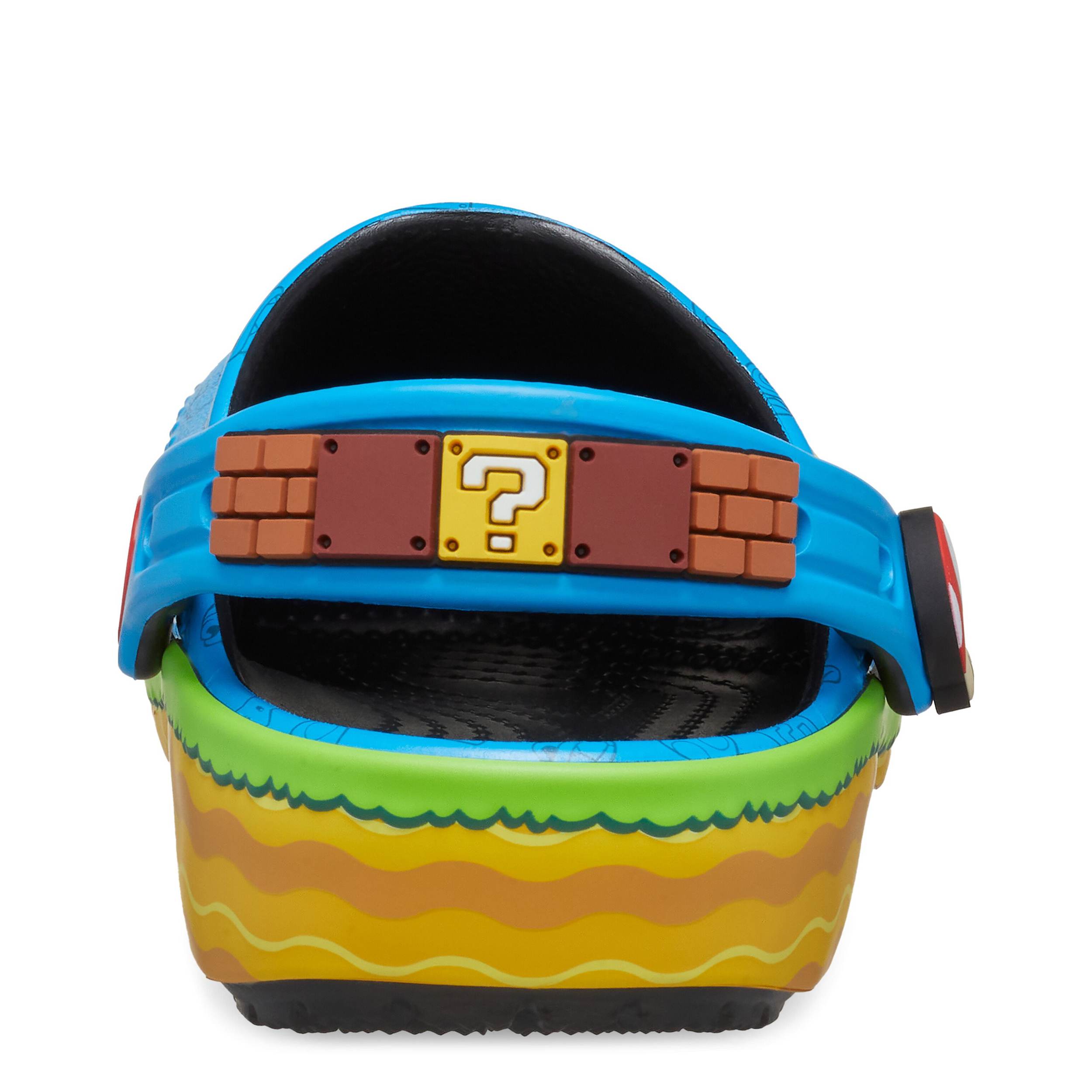 CROCS-BOYS LITTLE-BIG KID  SUPER MARIO CLASSIC CLOG-BLUE & MULTICOLOR