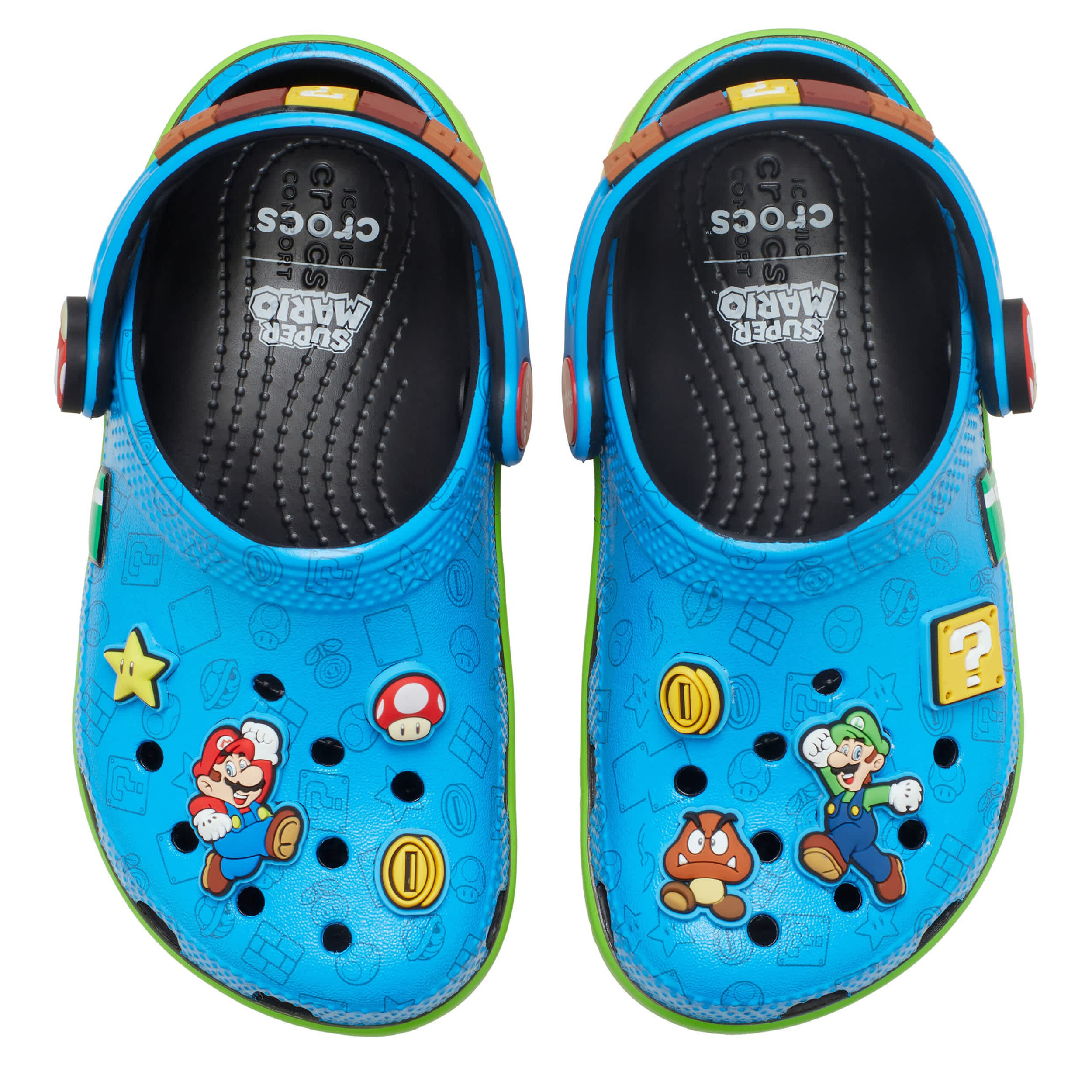 CROCS-BOYS TODDLER SUPER MARIO CLASSIC CLOG-BLUE & 