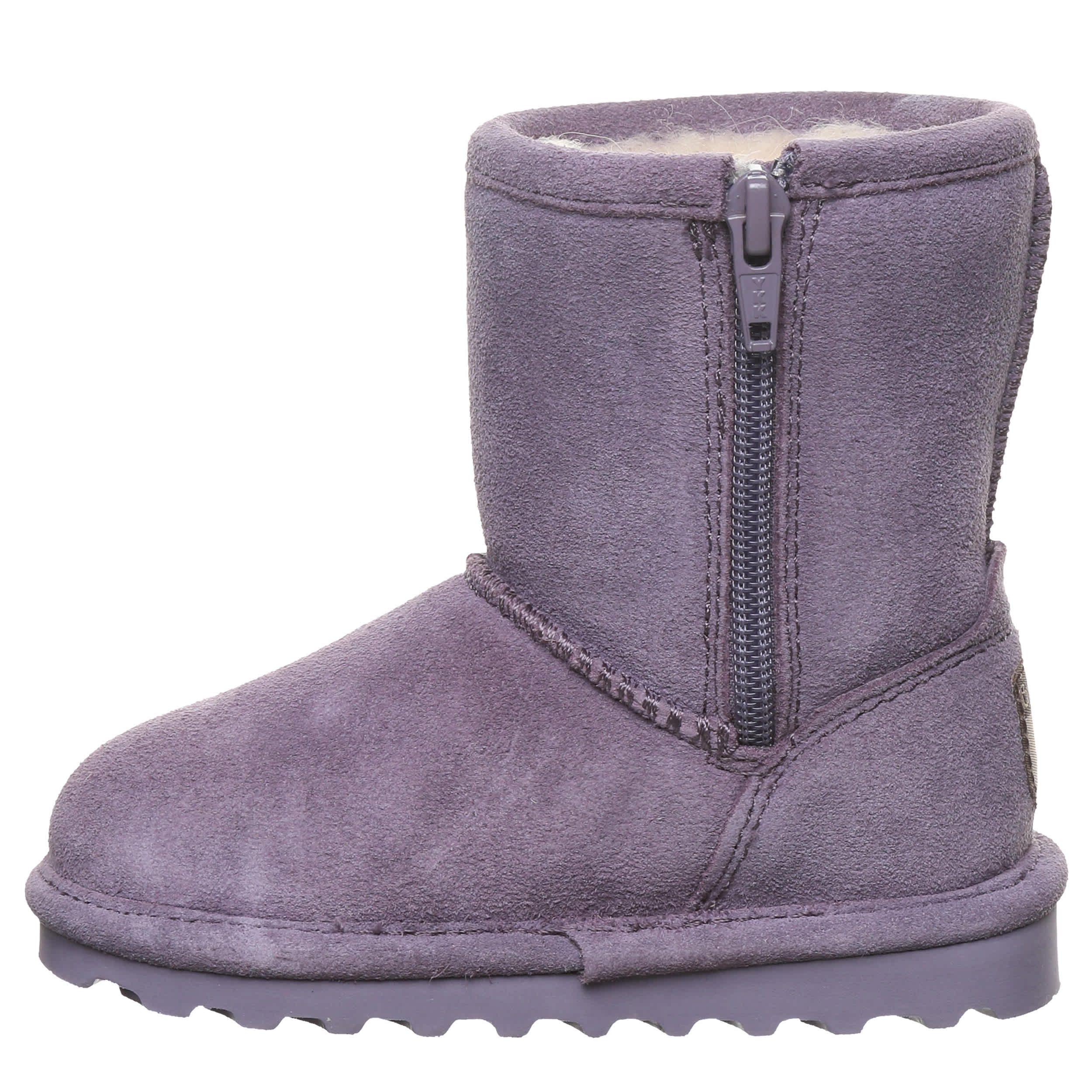 BEARPAW GIRLS TODDLER-LITTLE KID ELLE TODDLER ZIPPER FUR BOOT - PURPLE