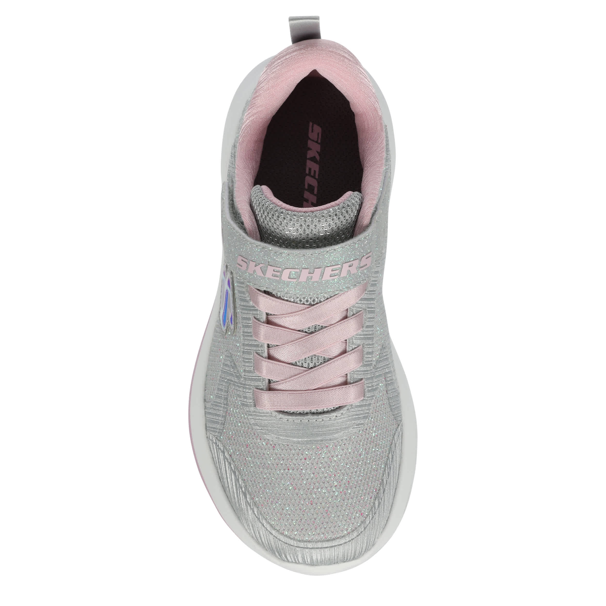 SKECHERS-GIRLS LITTLE-BIG KID WAVE 92 SNEAKER-PALE GREY & PALE PINK