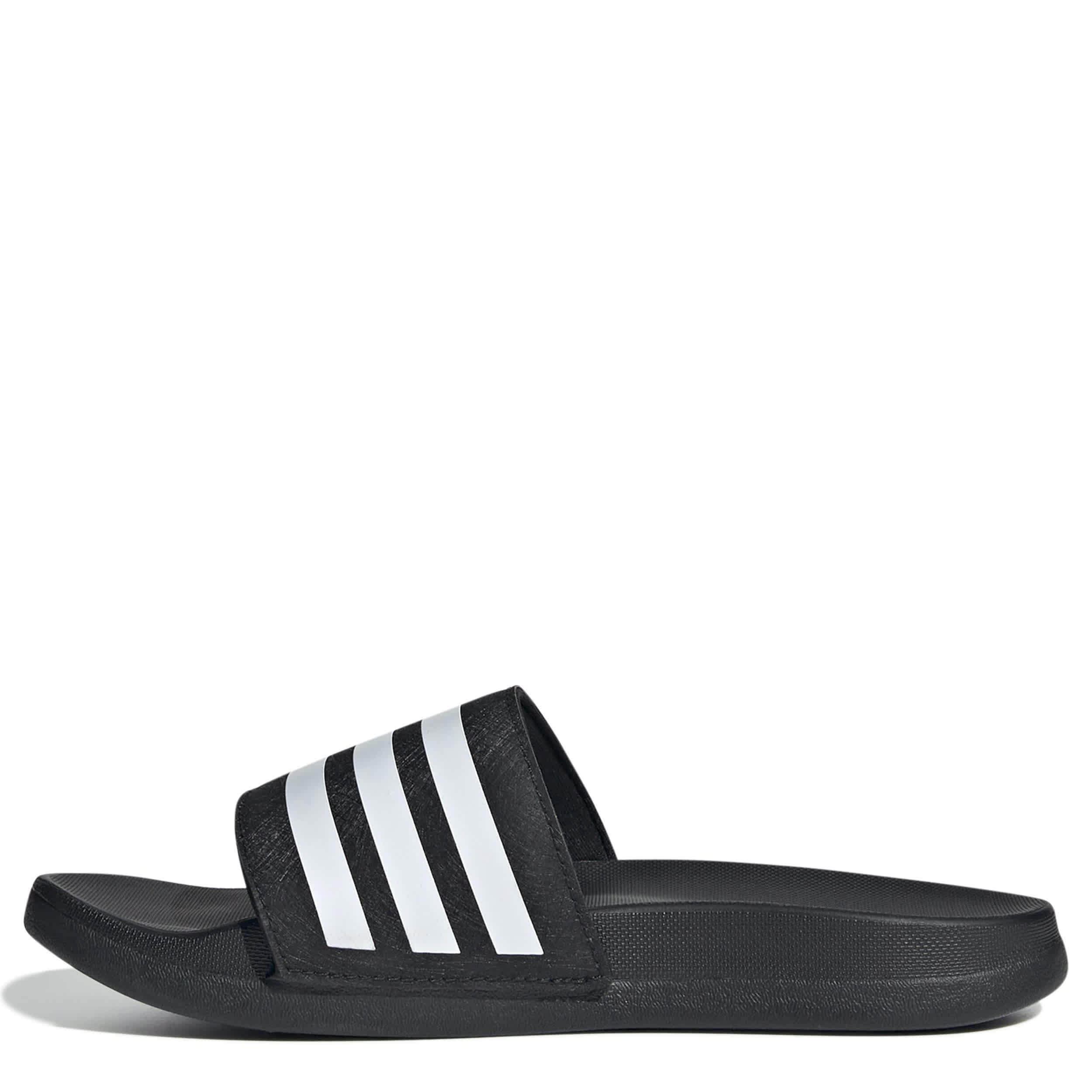 ADIDAS-BOYS ADILETTE COMFORT SLIDE SANDAL-BLACK & WHITE