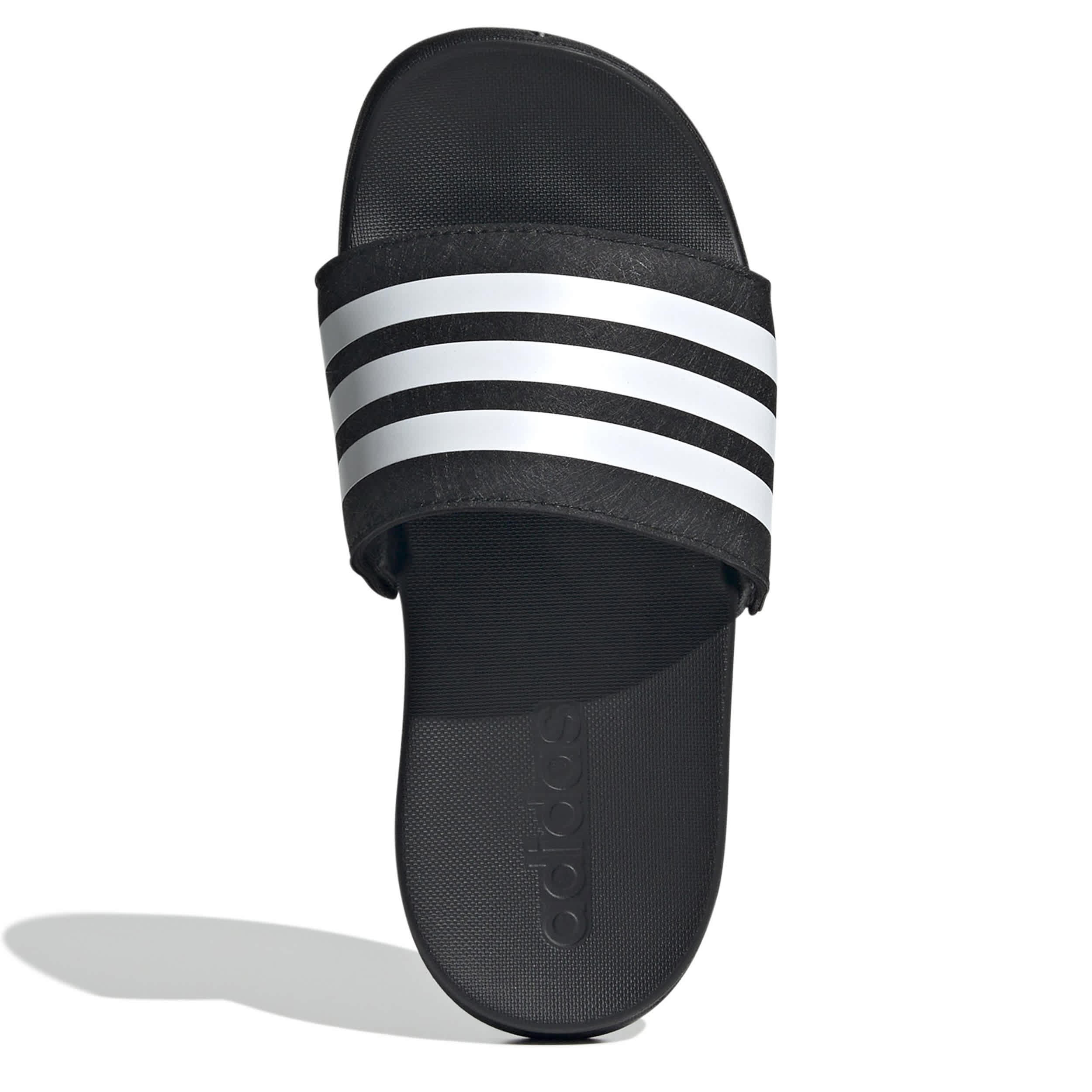 ADIDAS-BOYS ADILETTE COMFORT SLIDE SANDAL-BLACK & WHITE