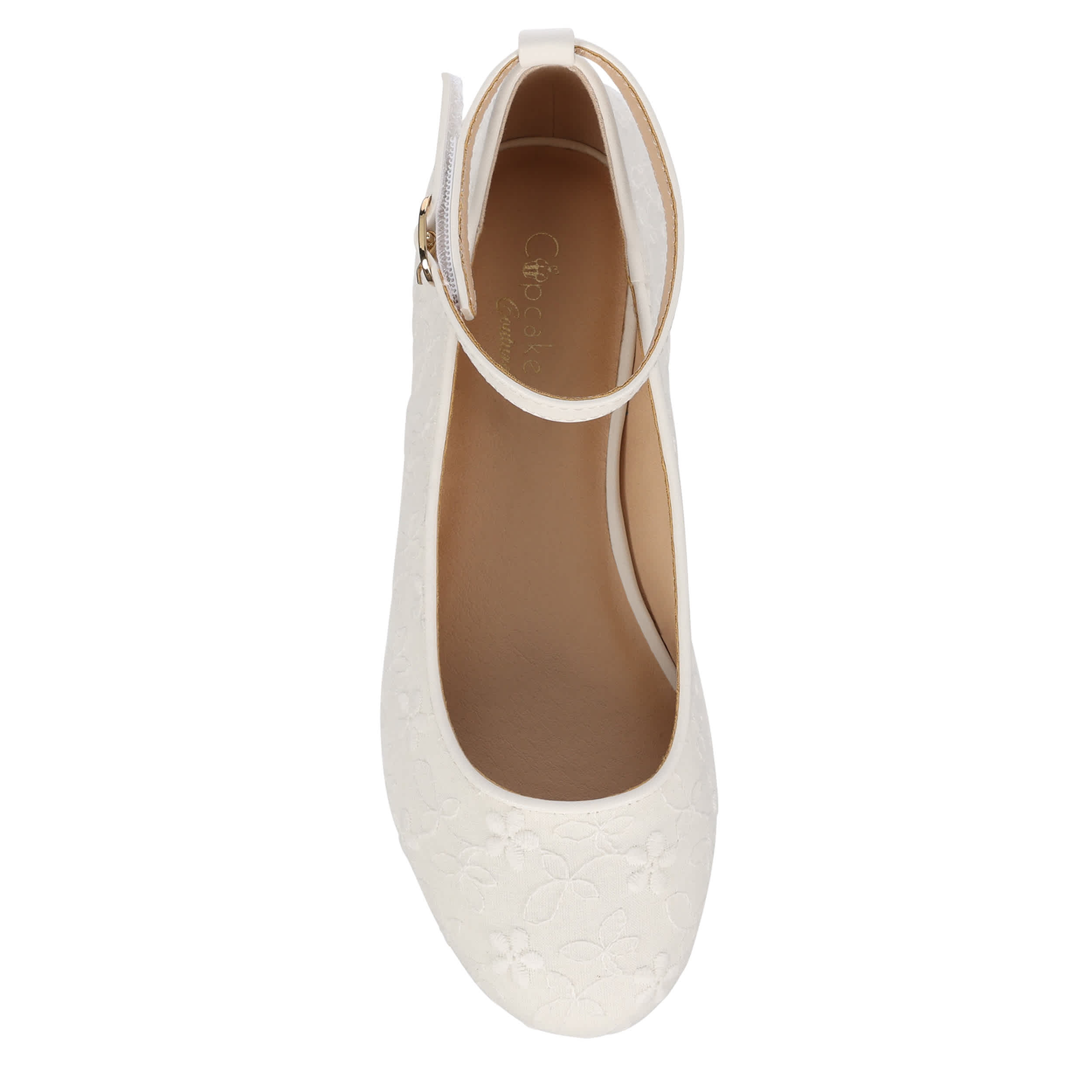 CUPCAKE COUTURE-GIRLS LITTLE-BIG KID ANYA FLAT-WHITE & 
