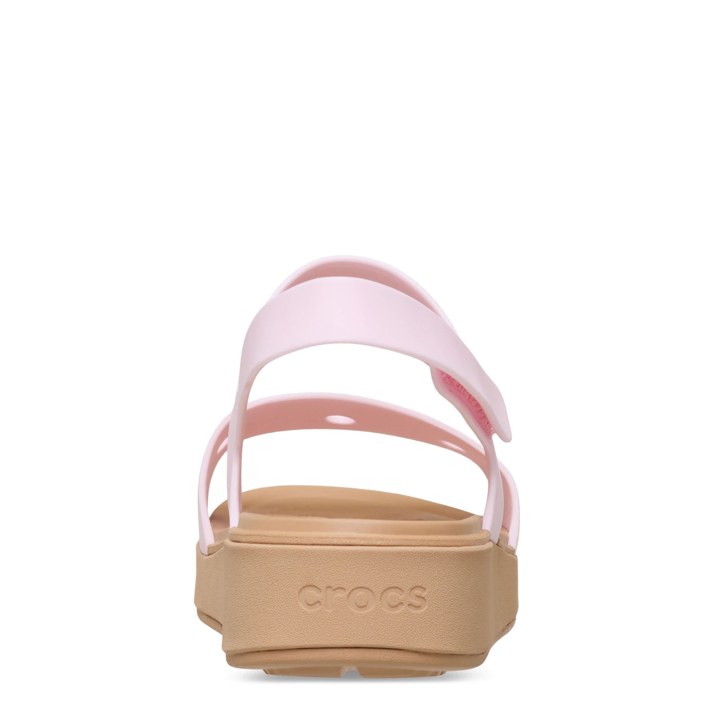 CROCS-GIRLS LITTLE-BIG KID BROOKLYN SANDAL-PINK & TAN