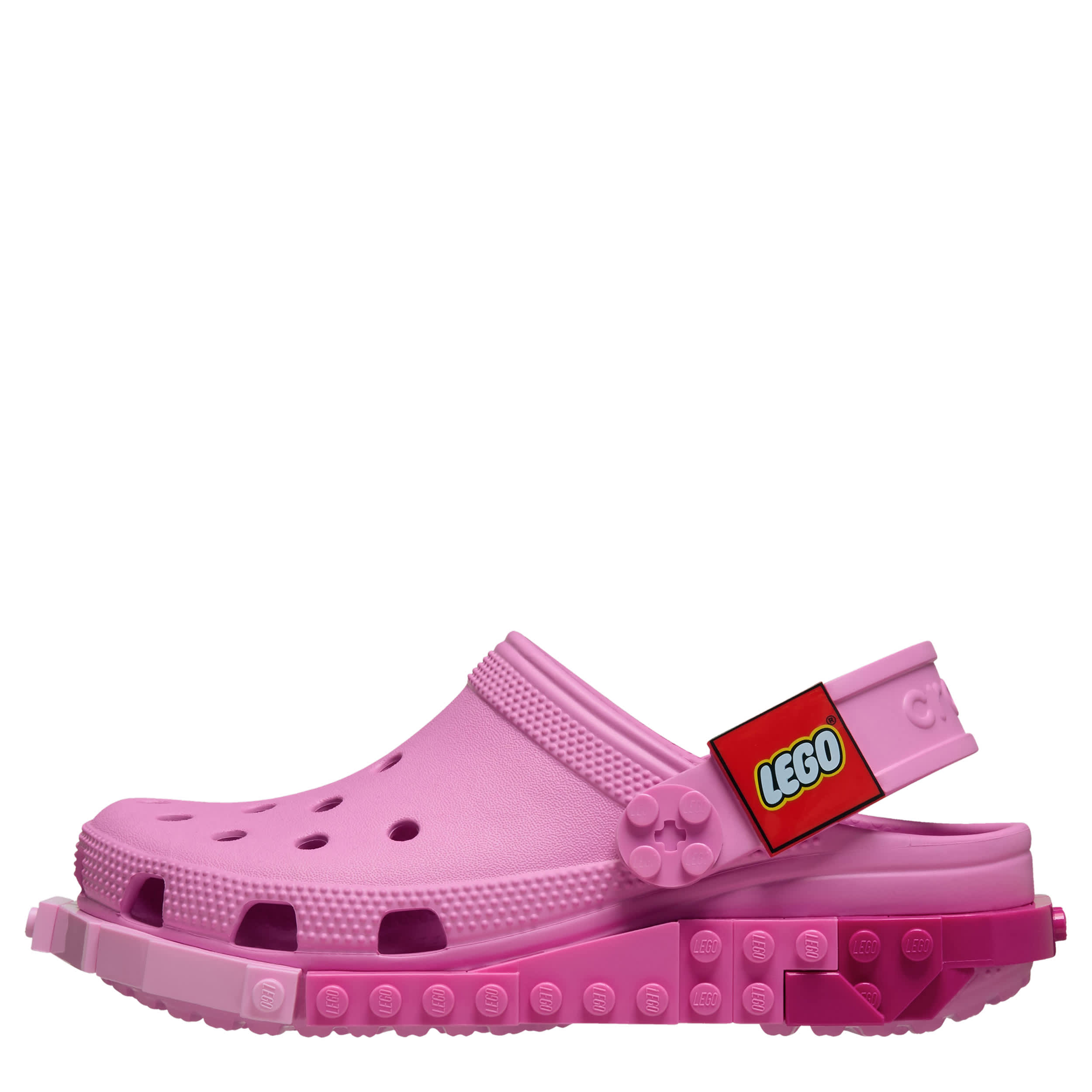 CROCS-GIRLS LITTLE BIG KID LEGO CLASSIC CLOG-PINK & WHITE