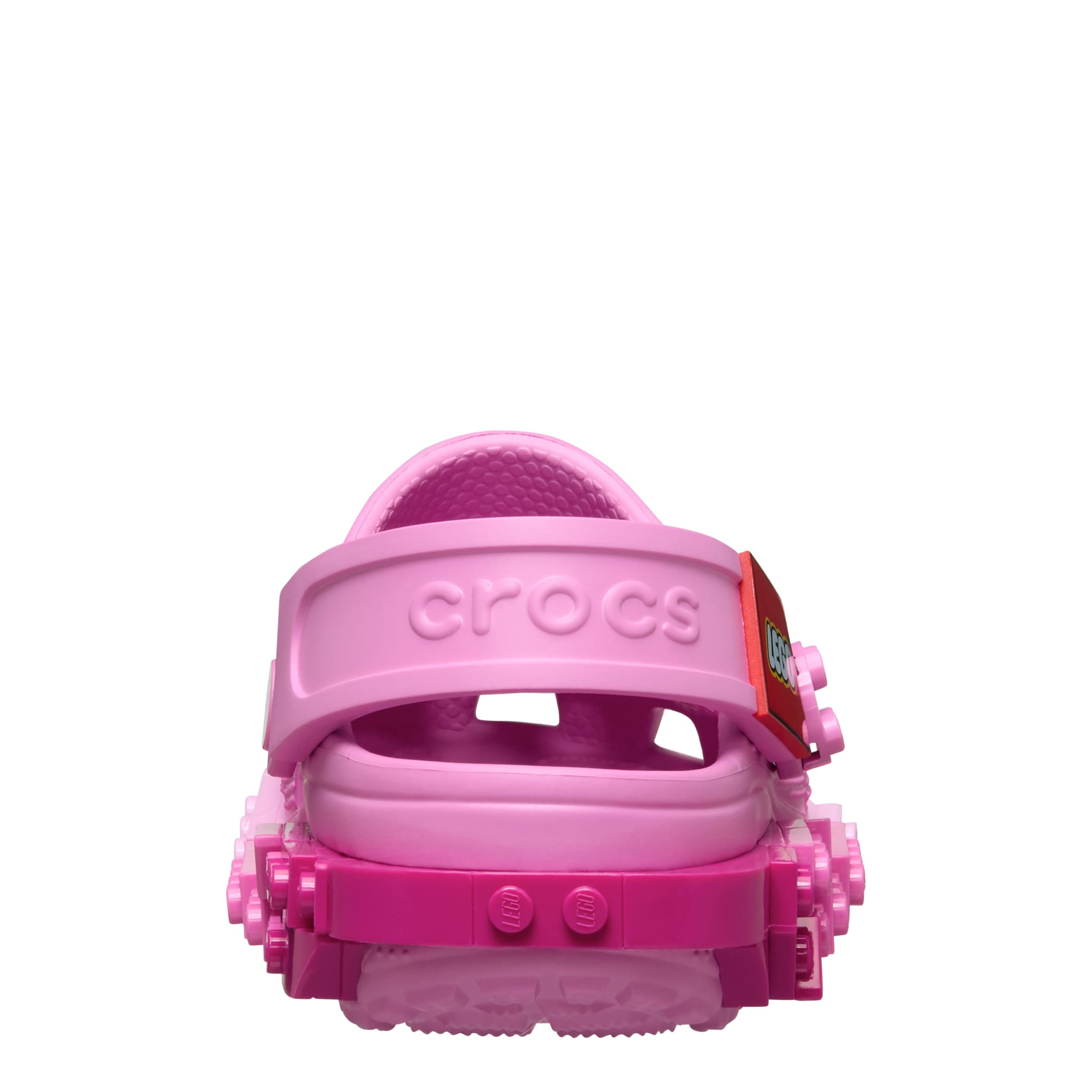 CROCS-GIRLS LITTLE BIG KID LEGO CLASSIC CLOG-PINK & WHITE