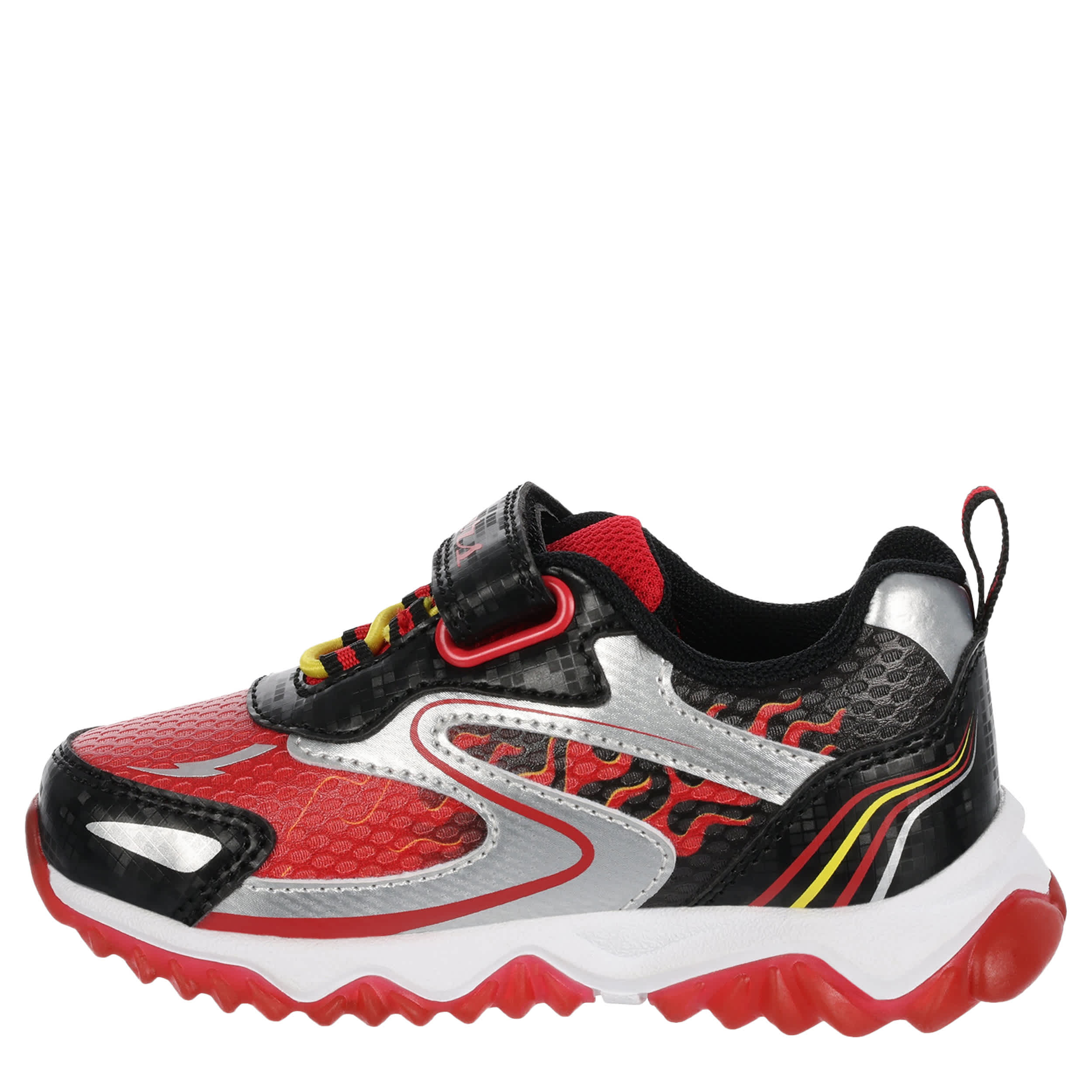 DISNEY-BOYS TODDLER-LITTLE KID CARS LIGHT UP SNEAKER-RED & BLACK