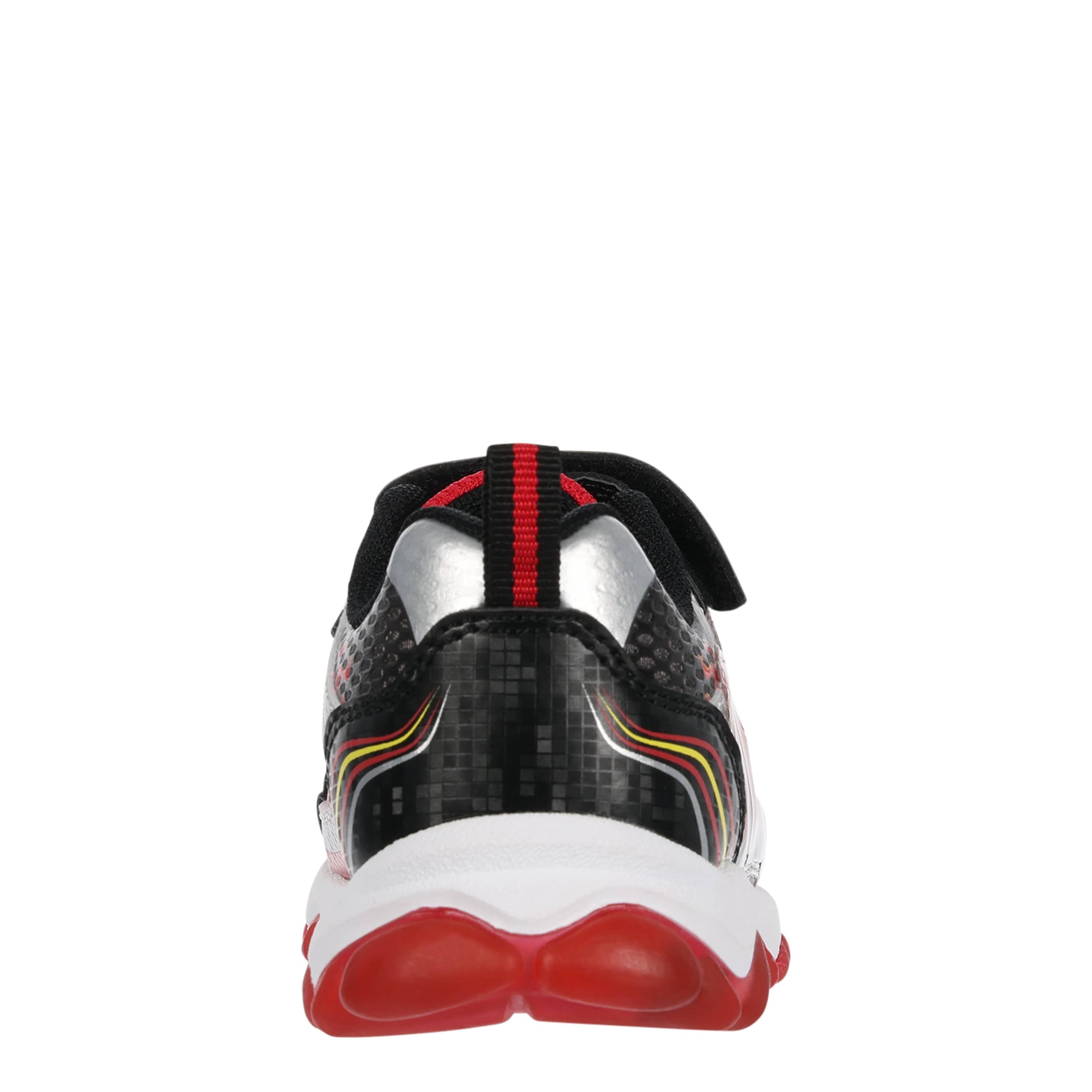 DISNEY-BOYS TODDLER-LITTLE KID CARS LIGHT UP SNEAKER-RED & BLACK