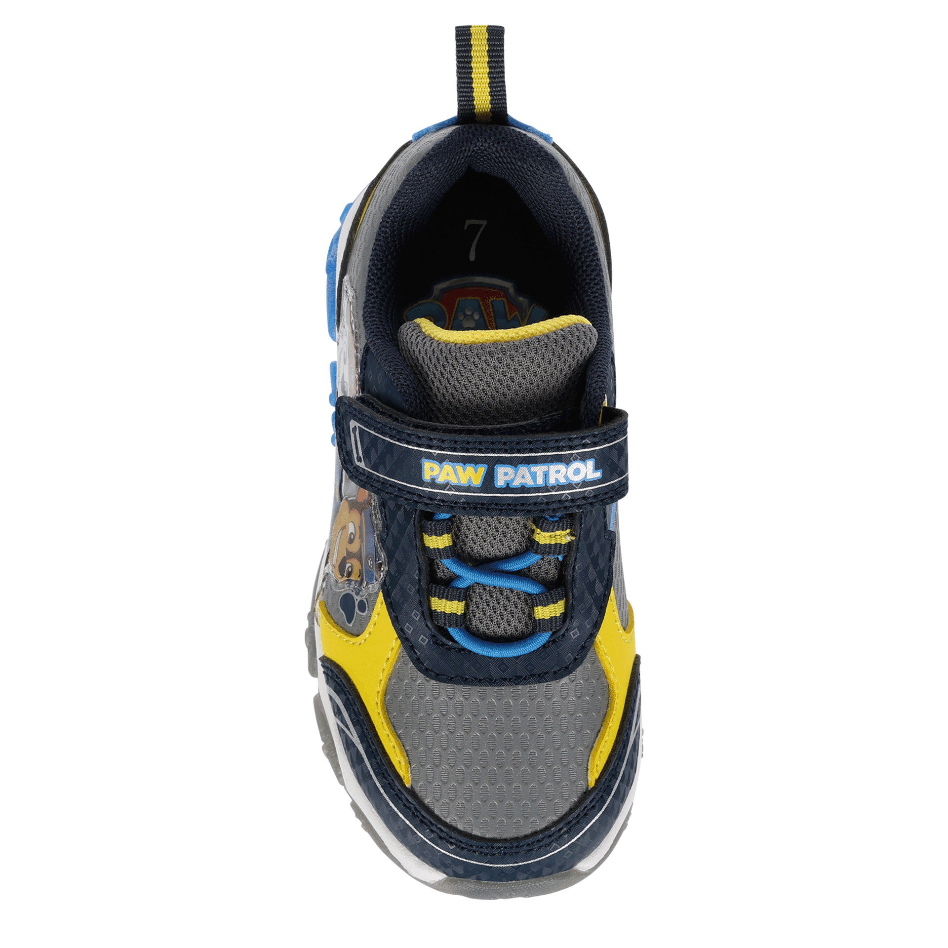 NICKELODEON-BOYS TODDLER-LITTLE KID PAW PATROL LIGHT UP SNEAKER-BLUE & GREY