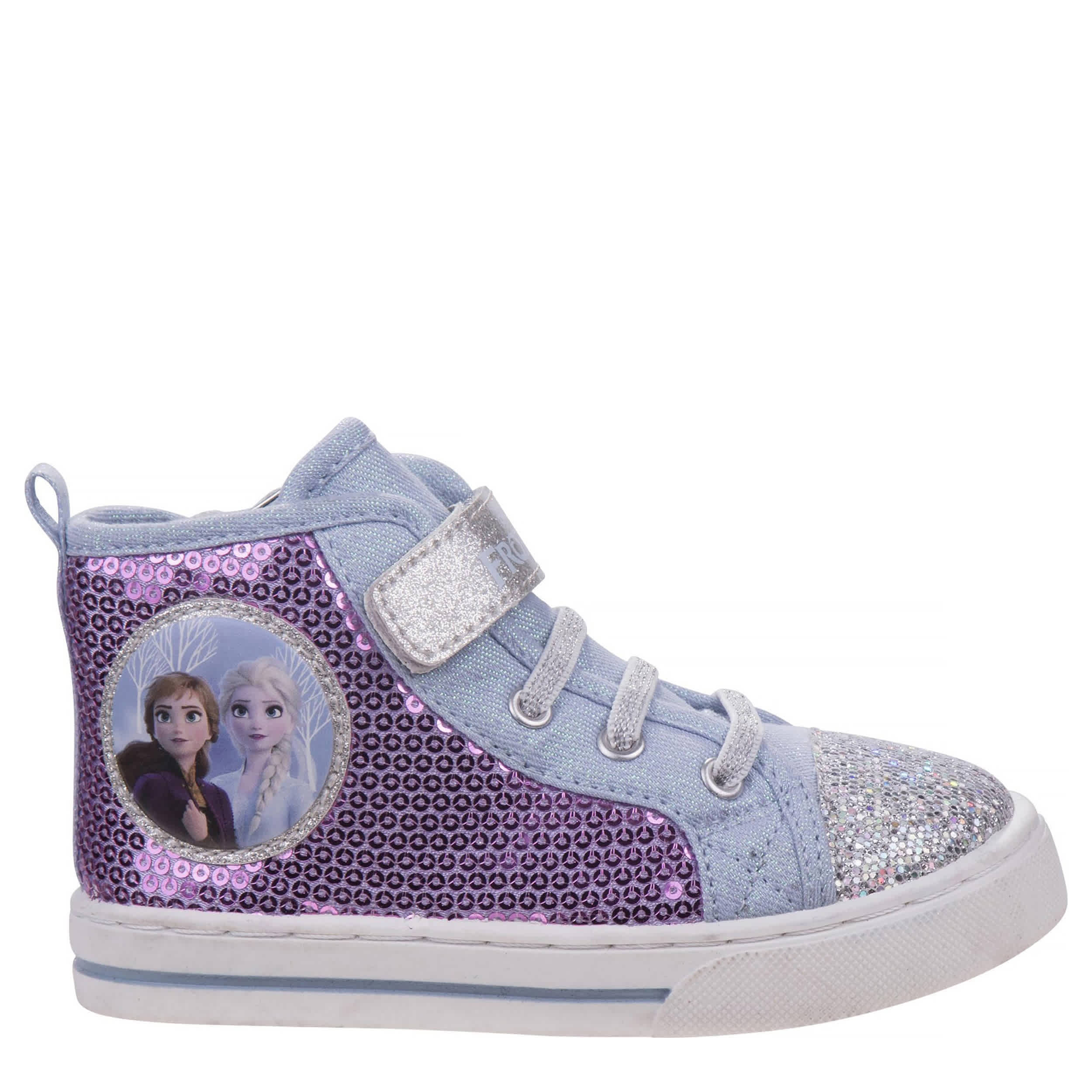 DISNEY-GIRLS TODDLER-LITTLE KID FROZEN MID-TOP SNEAKER-PURPLE & BLUE