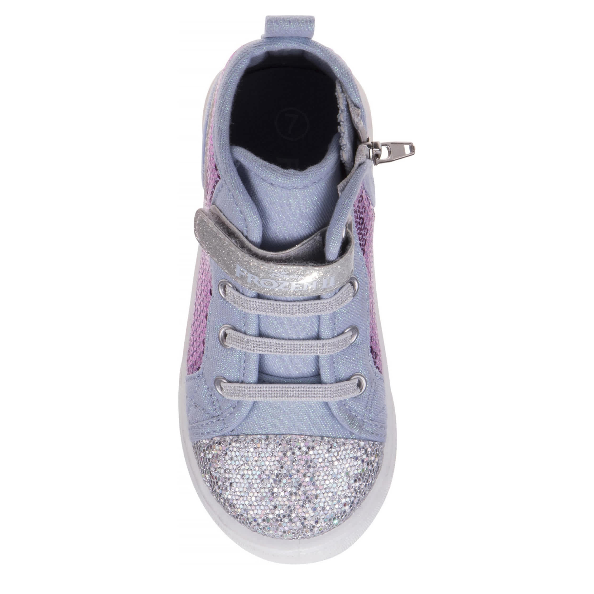 DISNEY-GIRLS TODDLER-LITTLE KID FROZEN MID-TOP SNEAKER-PURPLE & BLUE