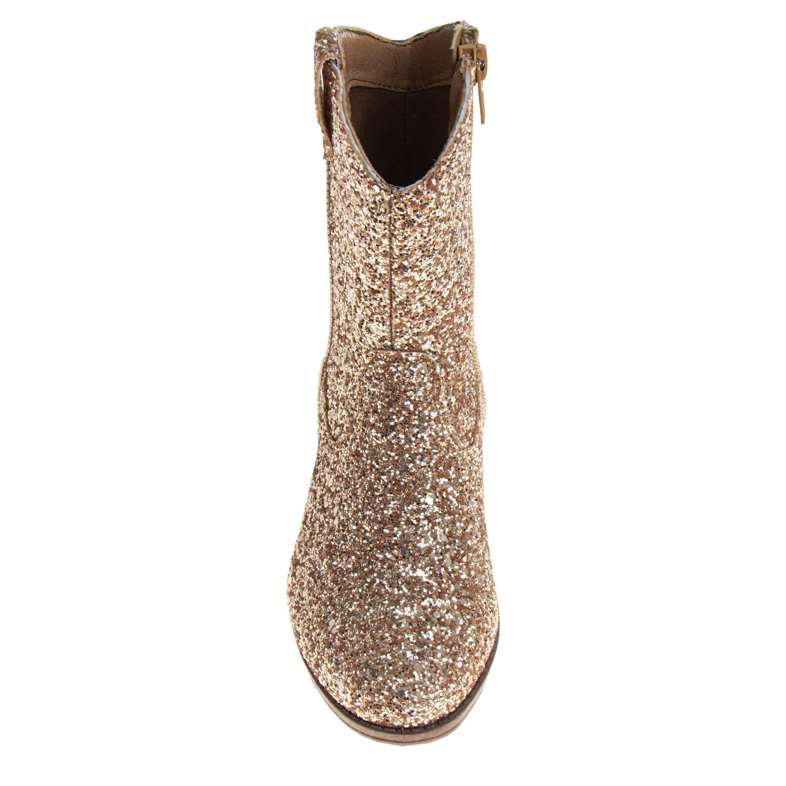 KENSIE GIRL-GIRLS LITTLE-BIG KID WESTERN DRESS BOOT-ROSE GOLD & 