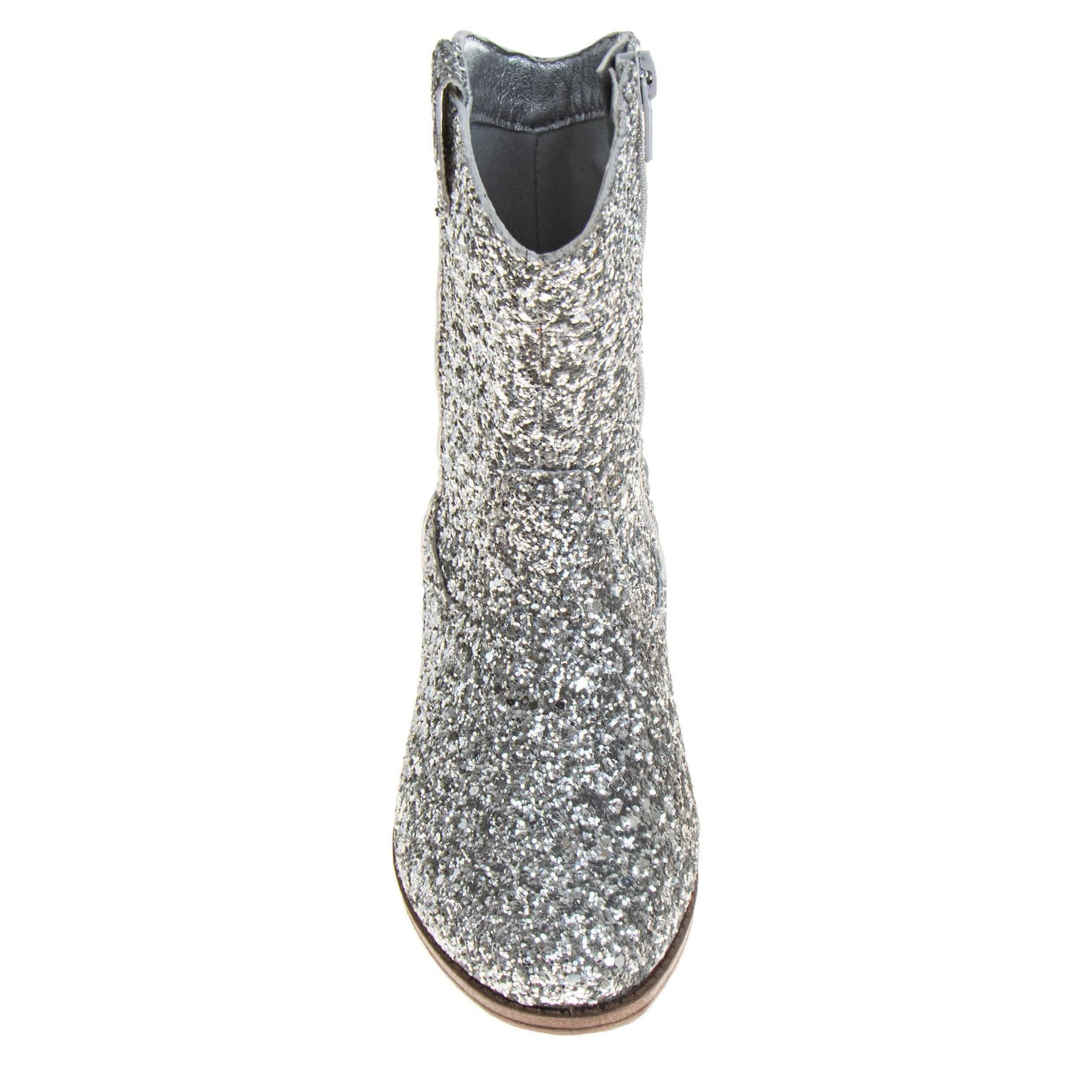 KENSIE GIRL-GIRLS LITTLE-BIG KID WESTERN DRESS BOOT-SILVER & 