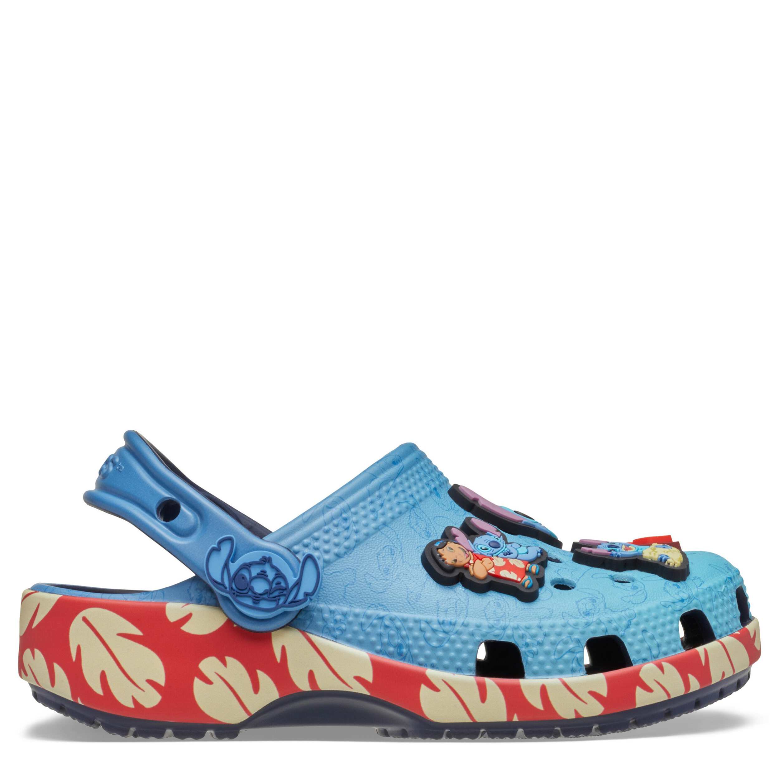 CROCS-GIRLS LITTLE-BIG KID LILO & STITCH CLASSIC CLOG-BLUE & RED