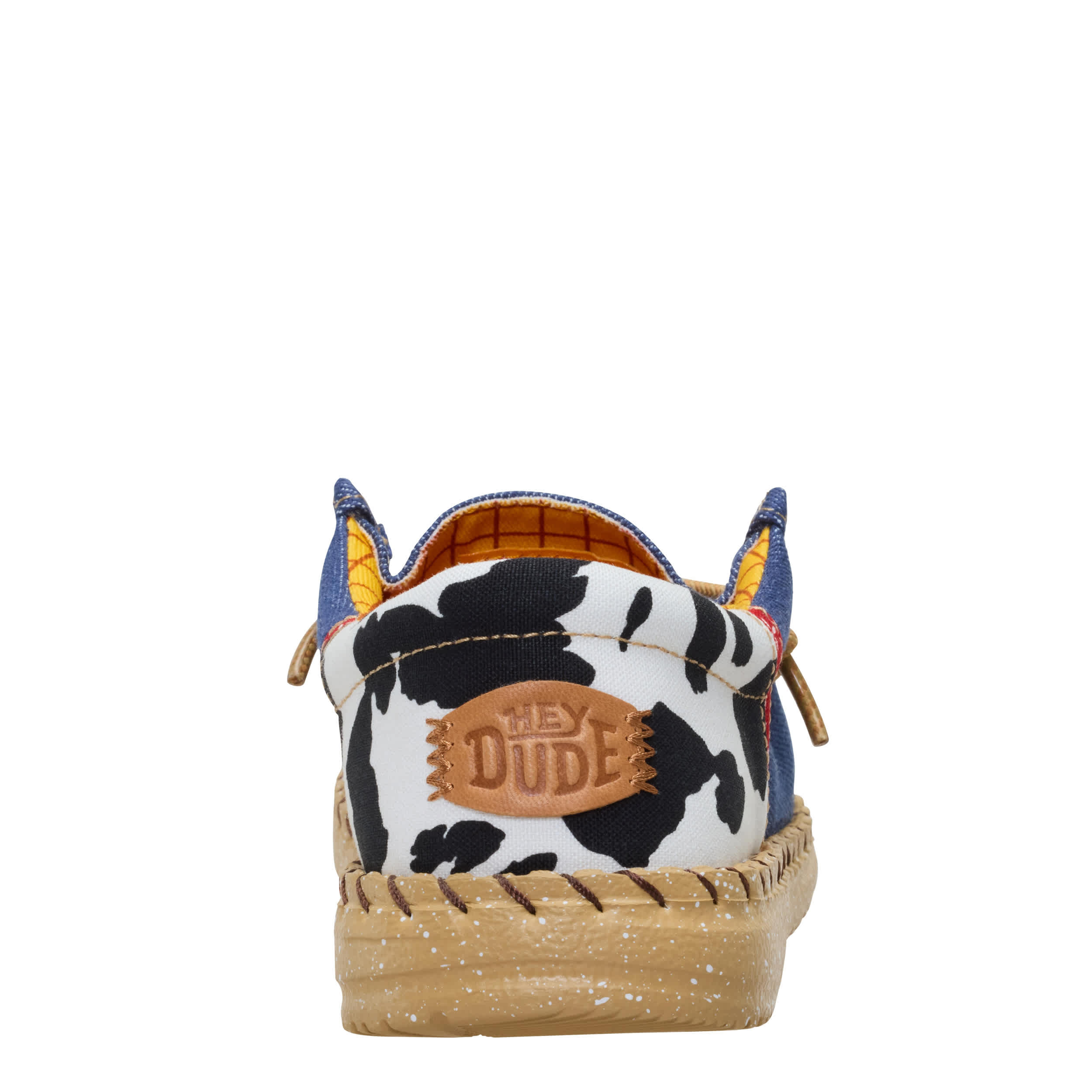HEYDUDE-BOYS WALLY YOUTH WOODY SLIP ON SNEAKER-DENIM & TAN