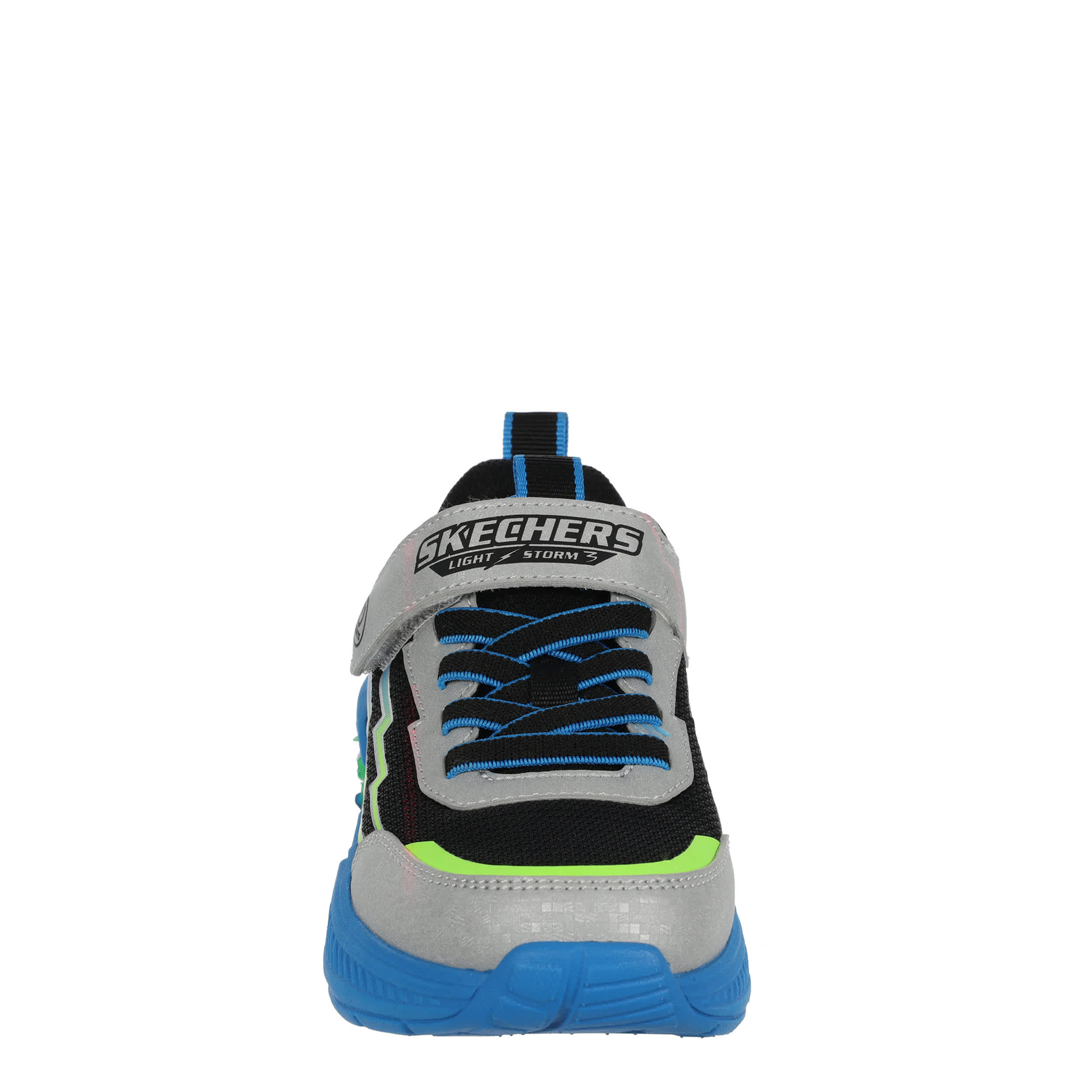 SKECHERS-BOYS LITTLE-BIG KID LIGHT STORM 3 LIGHT UP SNEAKER-BLUE & BLACK