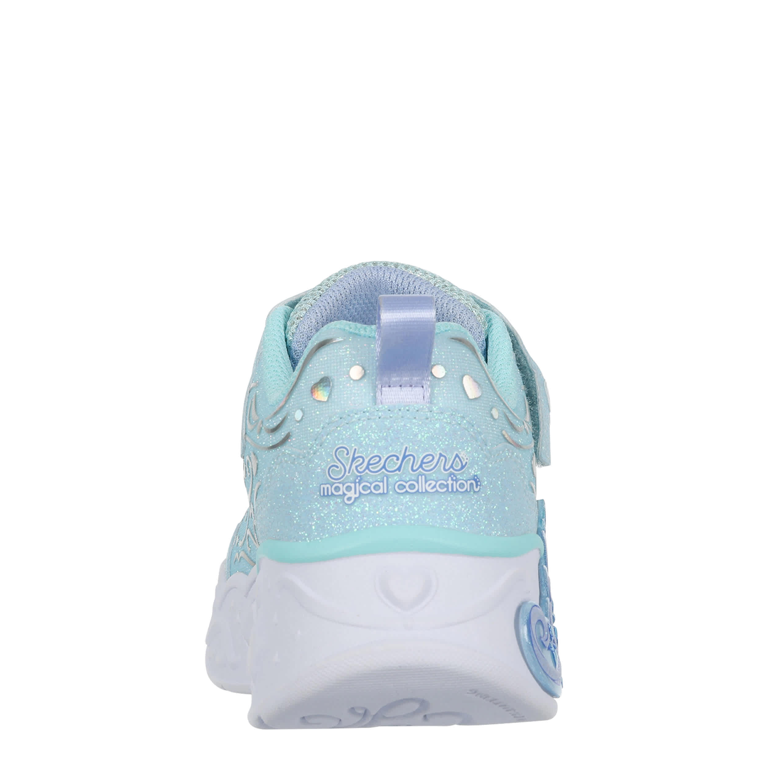 SKECHERS-GIRLS LITTLE KID PRINCESS STEPS LIGHT UP SNEAKER-LIGHT BLUE & 