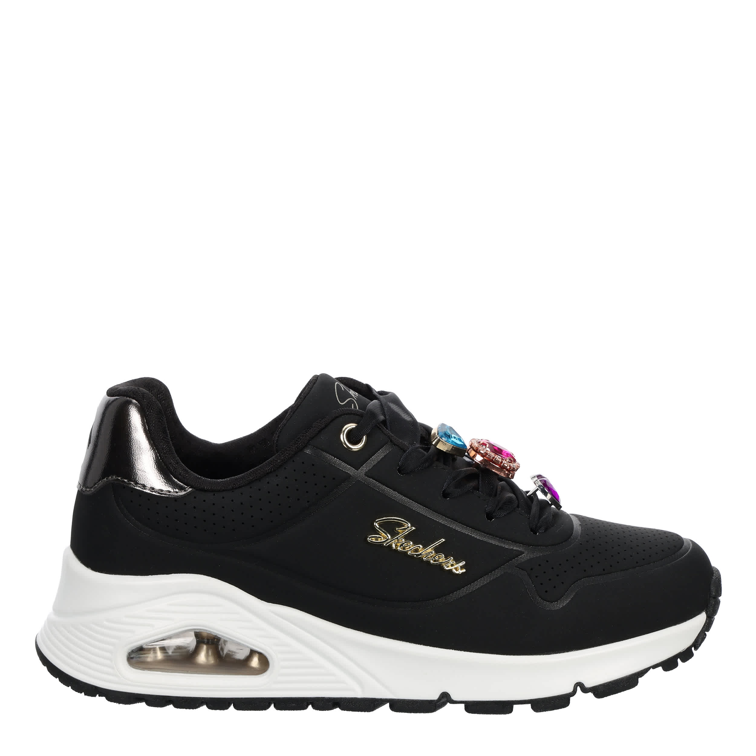 SKECHERS-GIRLS LITTLE-BIG KID UNO GEN 1 SNEAKER-BLACK & 