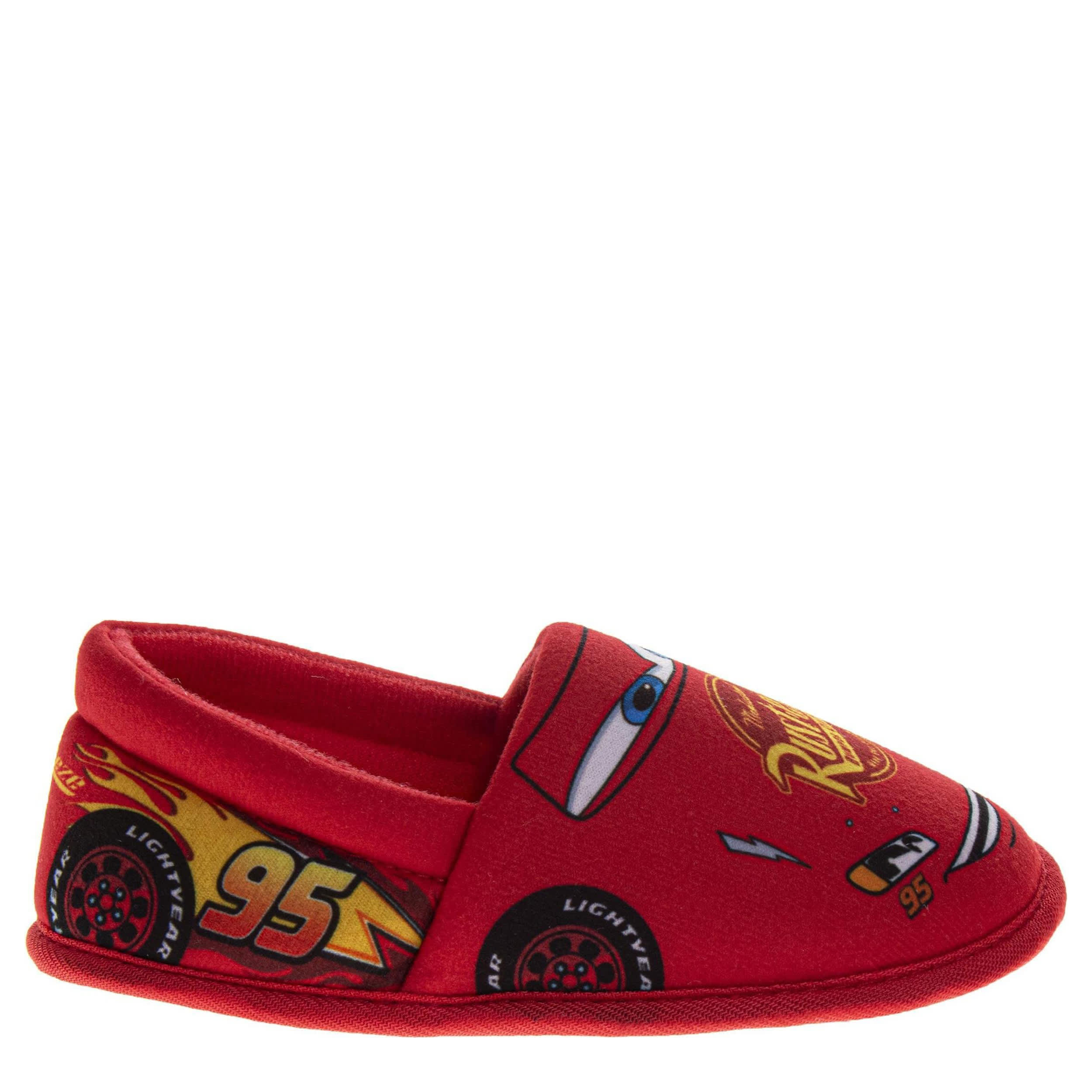 DISNEY-BOYS TODDLER-LITTLE KID CARS SLIPPER-RED & 