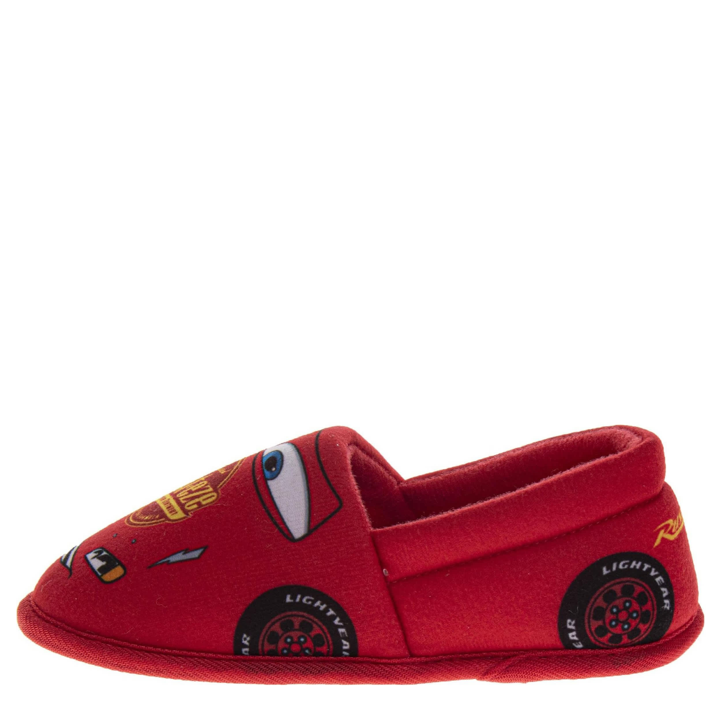 DISNEY-BOYS TODDLER-LITTLE KID CARS SLIPPER-RED & 