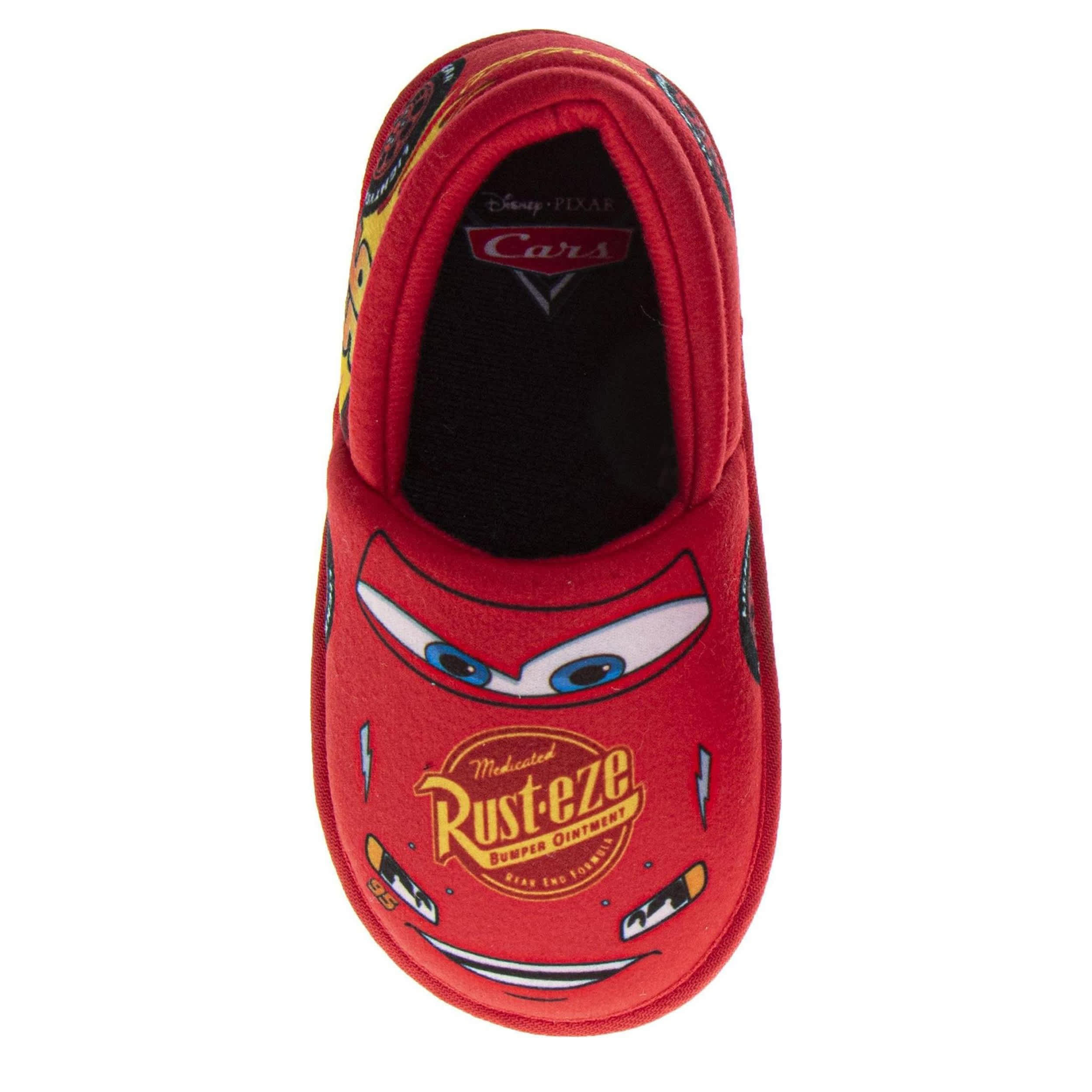 DISNEY-BOYS TODDLER-LITTLE KID CARS SLIPPER-RED & 