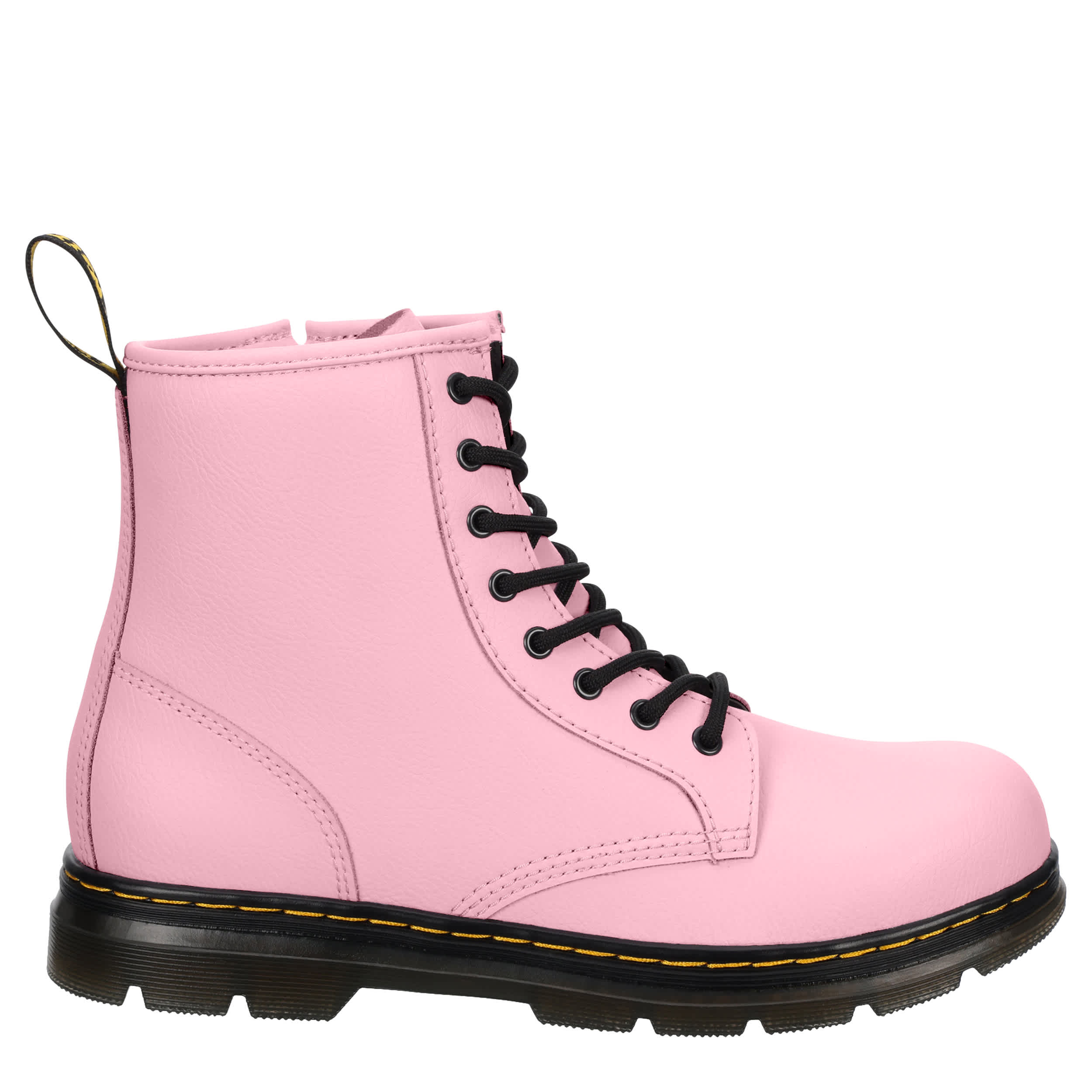 DR.MARTENS-GIRLS LITTLE-BIG KID APRILE 8 EYE BOOT-PALE PINK & 